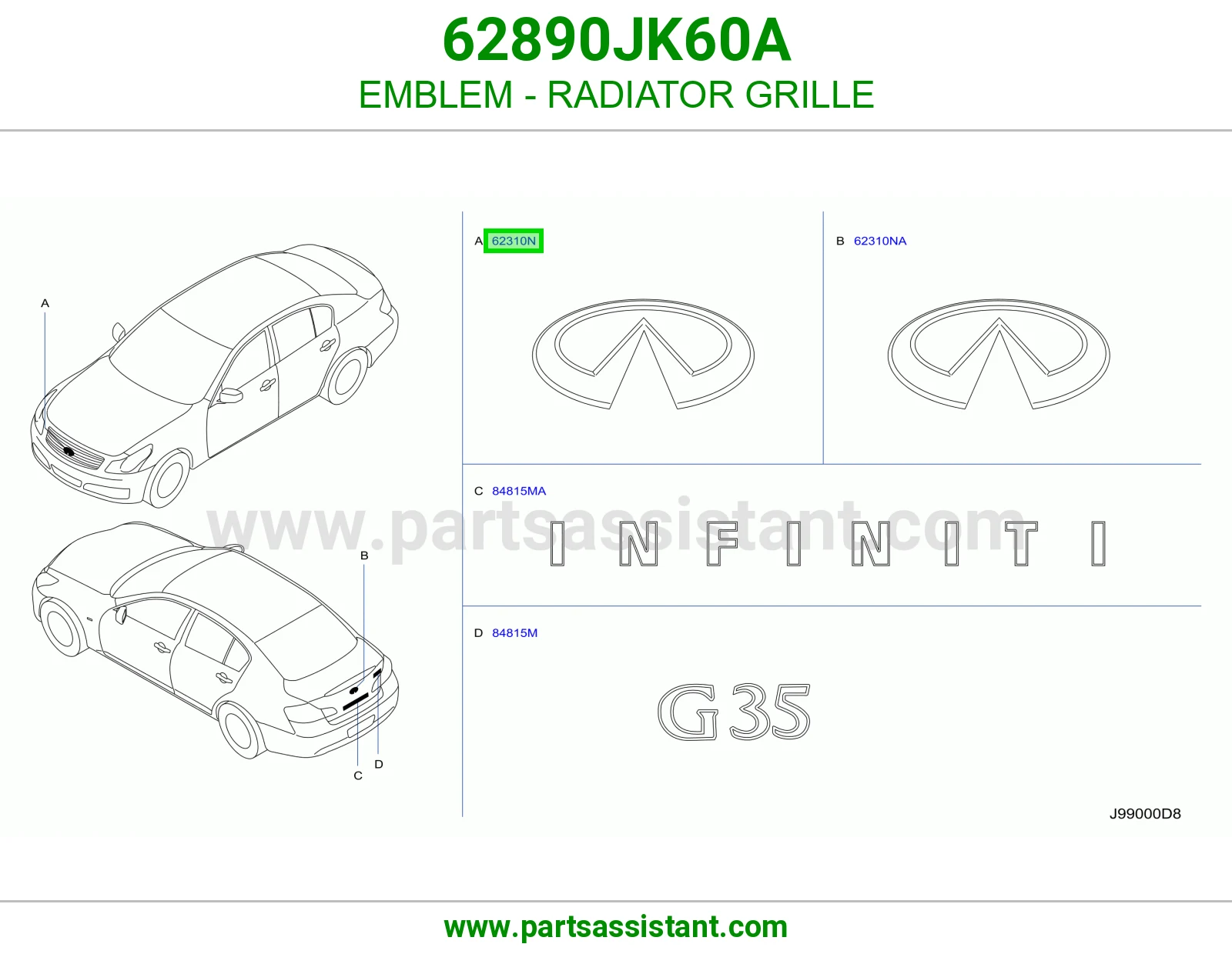 علامه شبك 62890JK60A