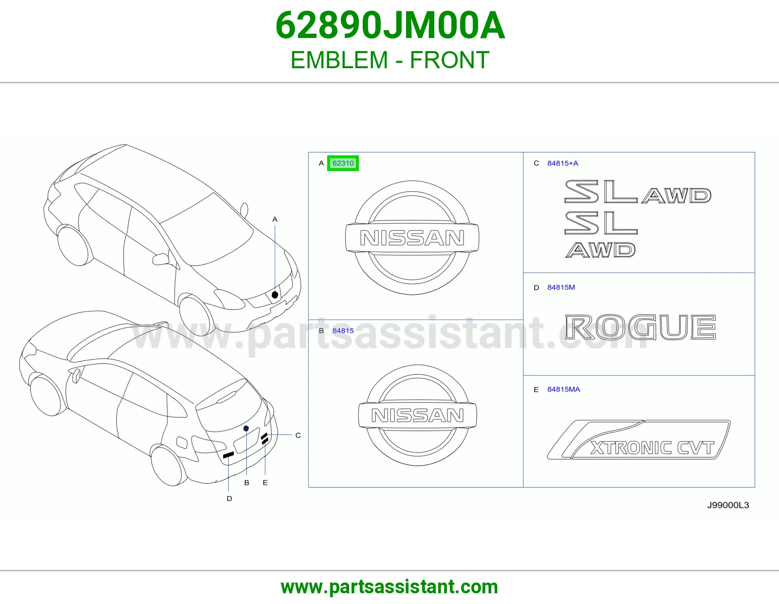علامه شبك 62890JM00A