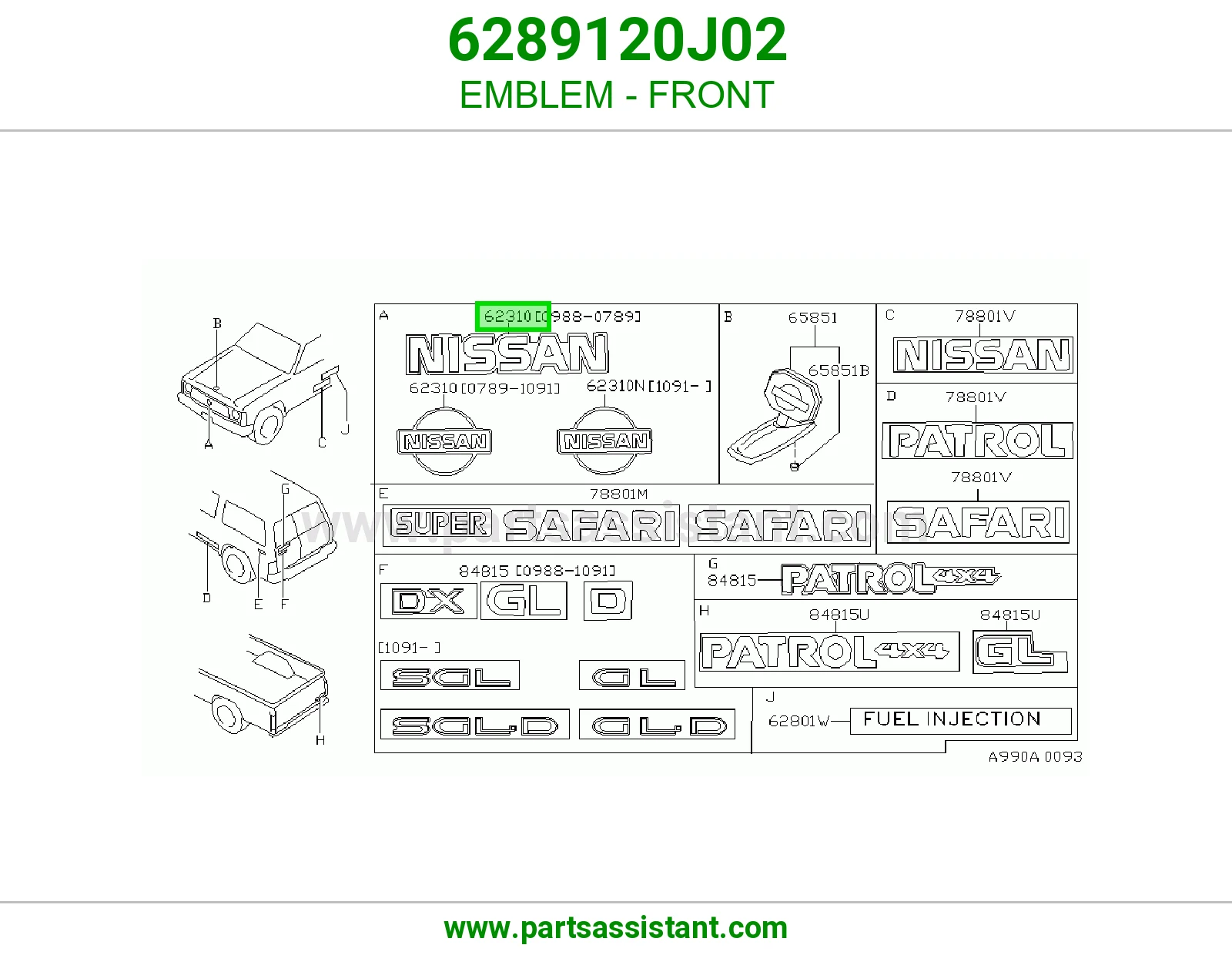 علامه شبك 6289120J02