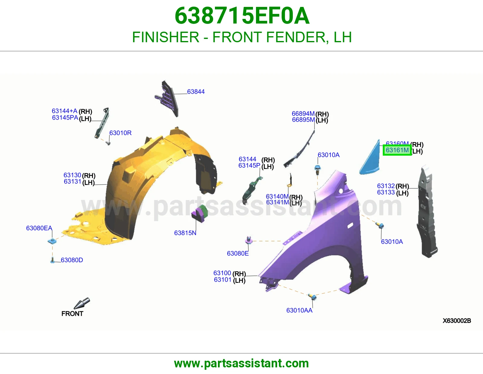 ديكور رفرف أمامي يسار 638715EF0A
