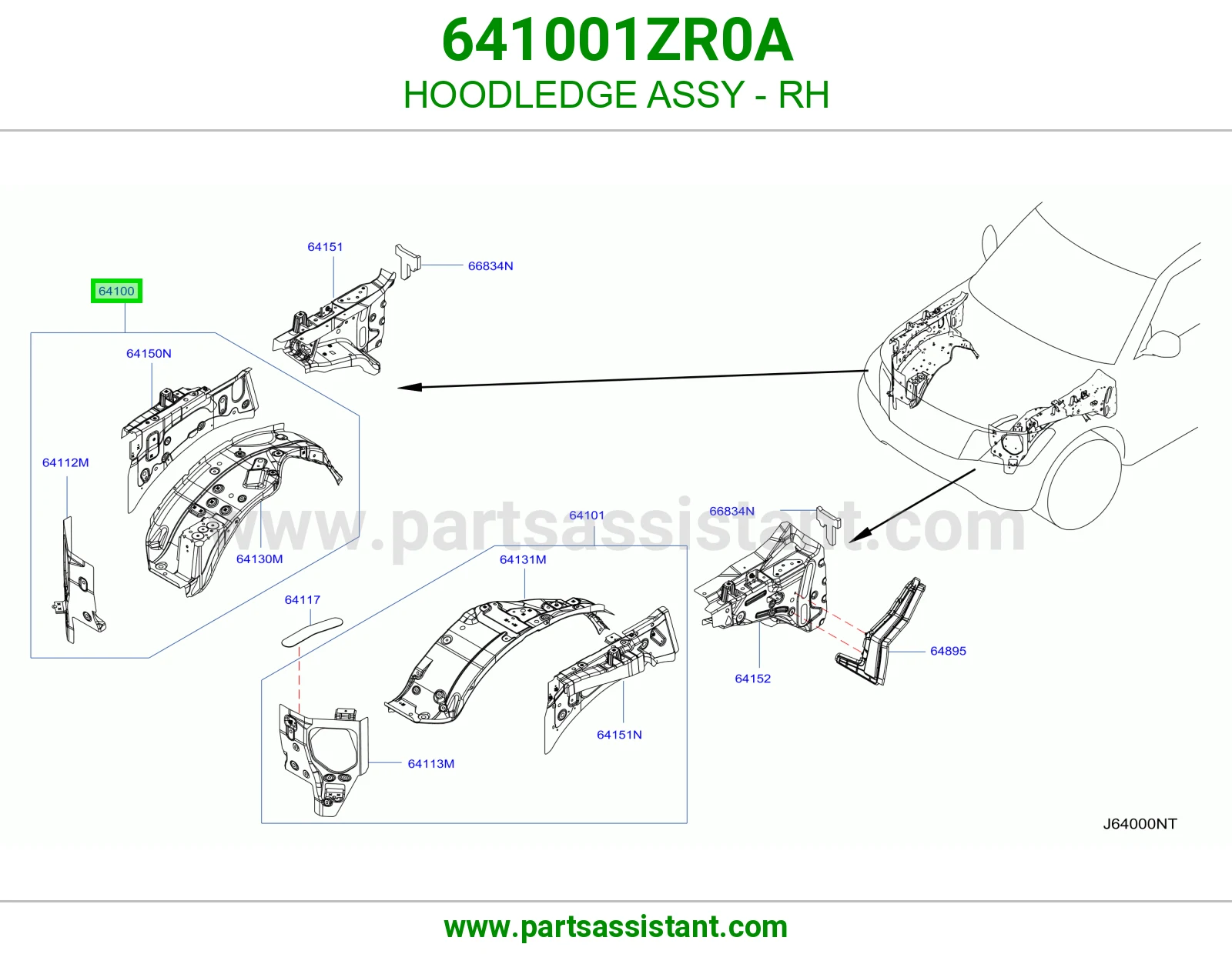 لحية يمين كاملة 641001ZR0A