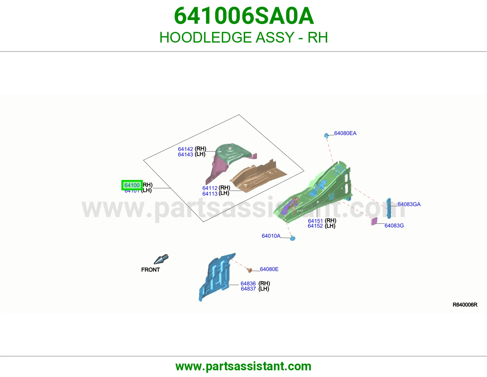 لحية يمين كاملة 641006SA0A