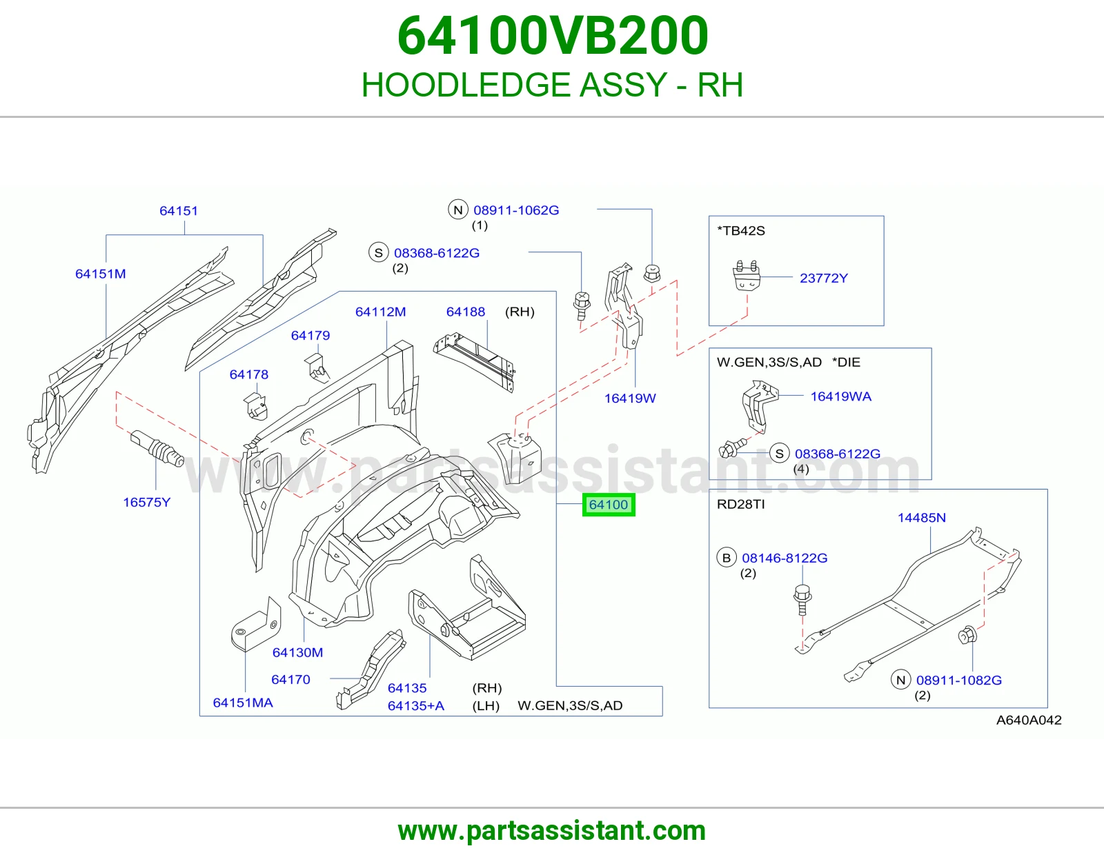لحية يمين كاملة 64100VB200
