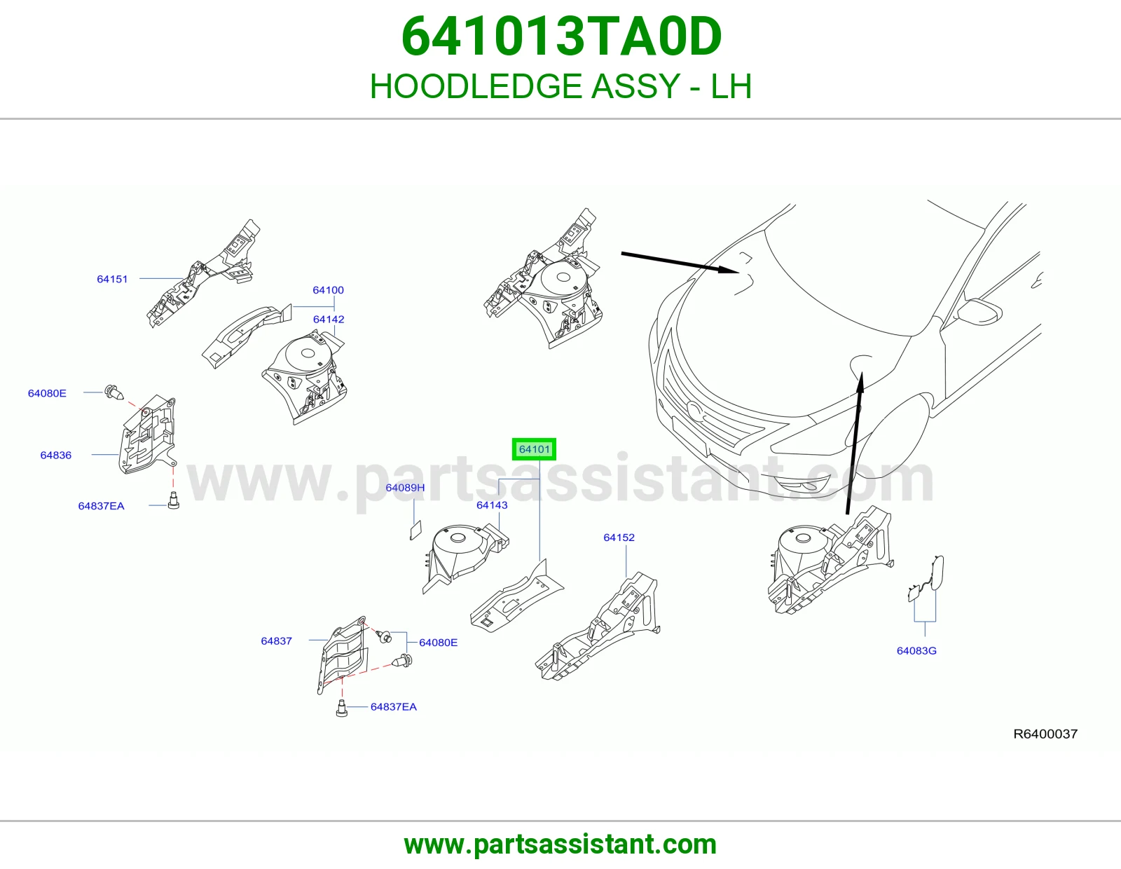 لحية يسار كاملة 641013TA0D