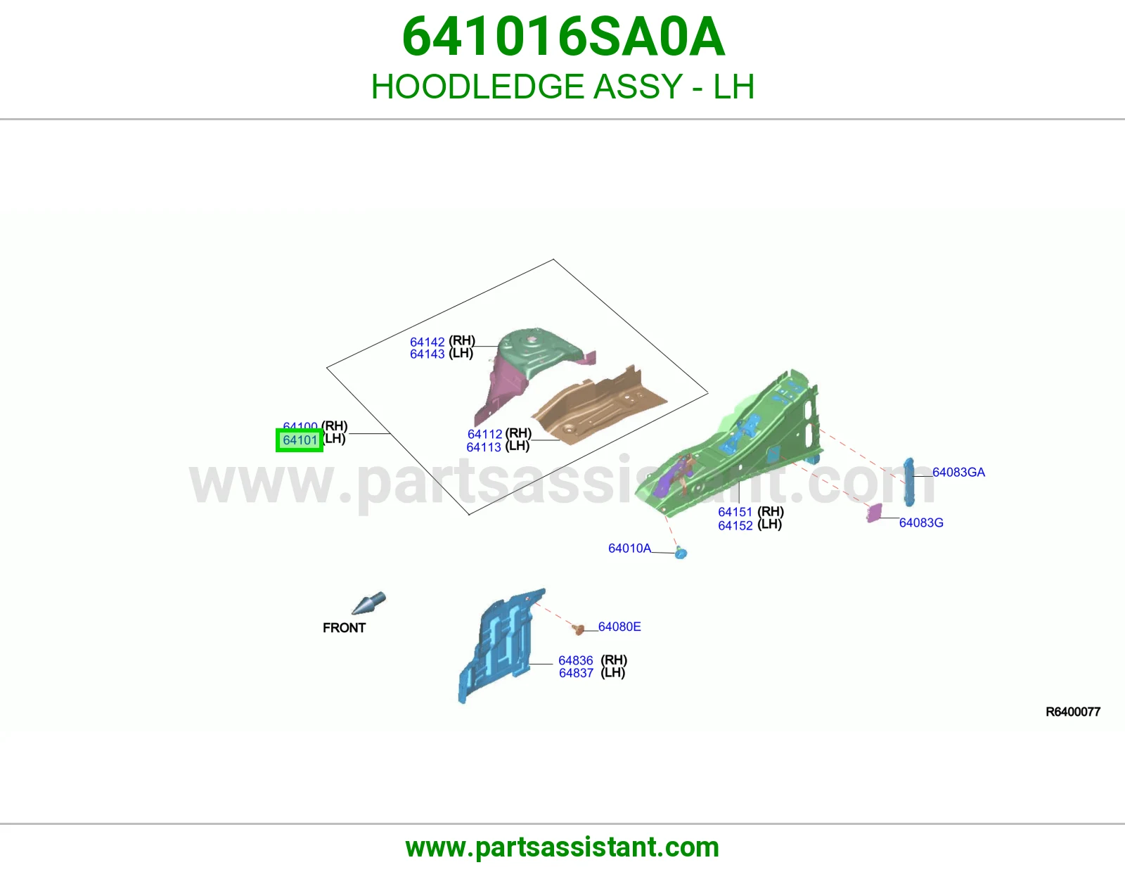 لحية يسار كاملة 641016SA0A