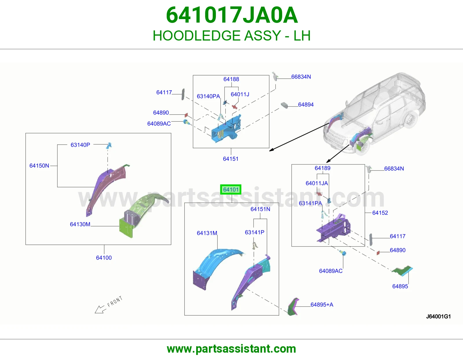 لحية يسار كاملة 641017JA0A