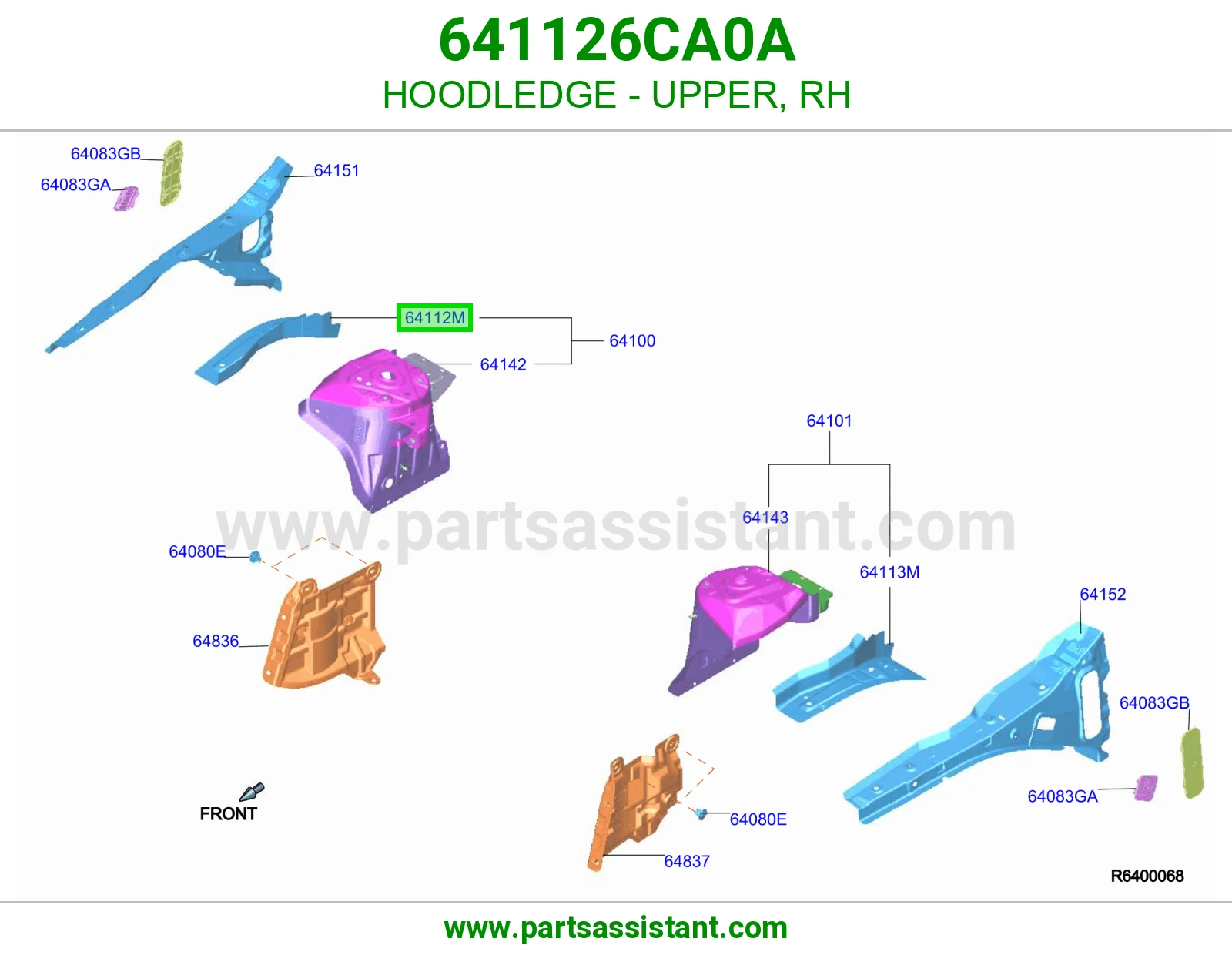 حافة حوض كبوت فوق يمين 641126CA0A