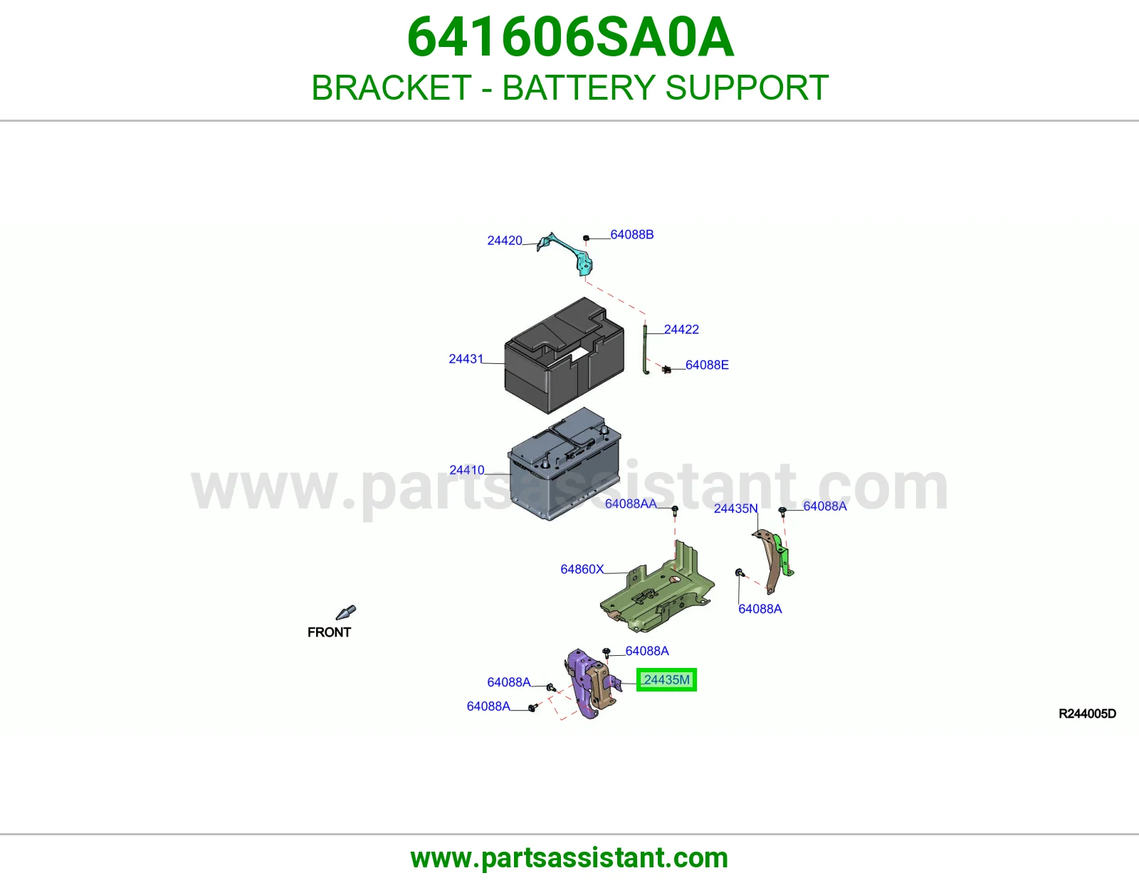 قاعدة بطارية 641606SA0A