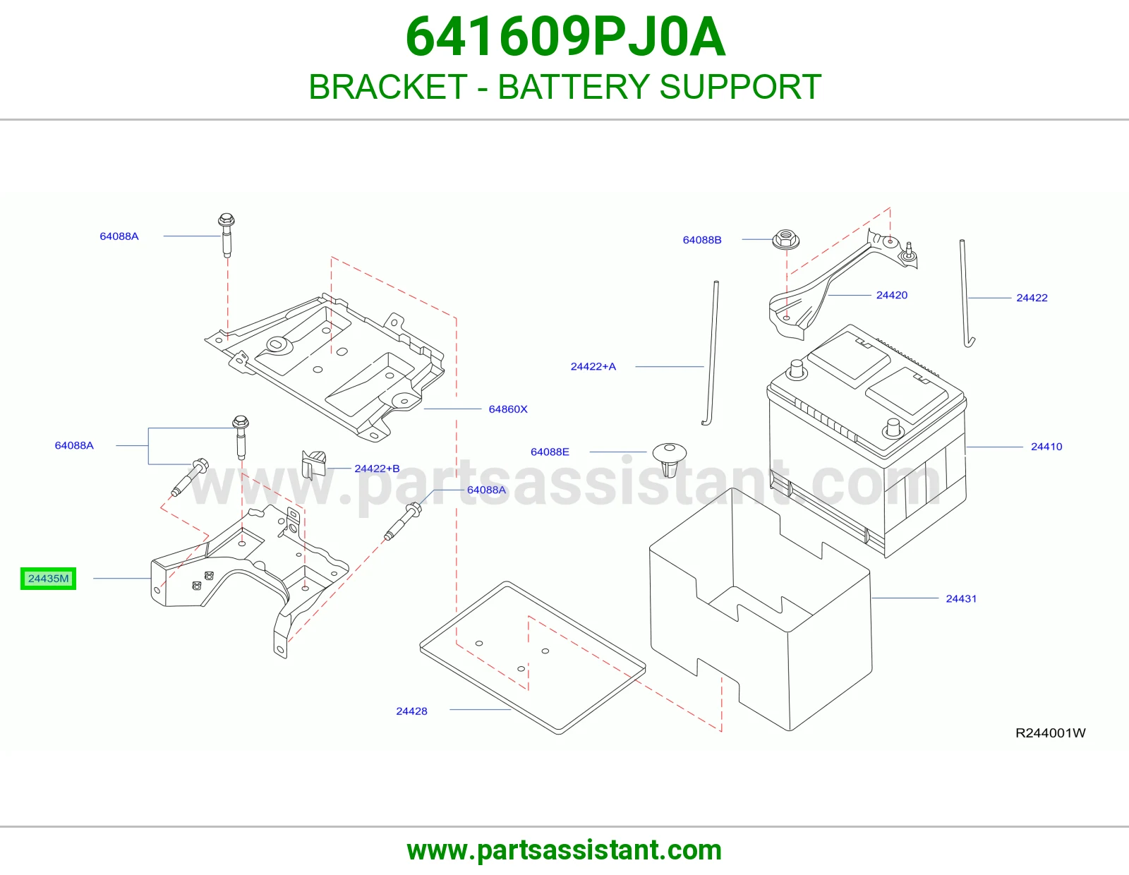 قاعدة بطارية 641609PJ0A