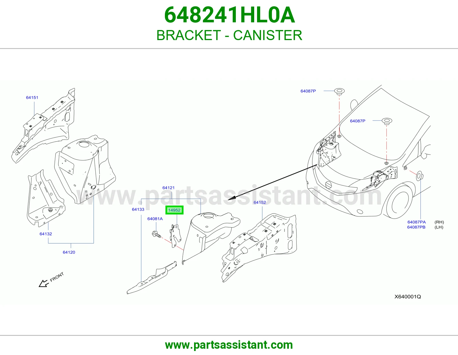 قاعدة علبة فحم 648241HL0A