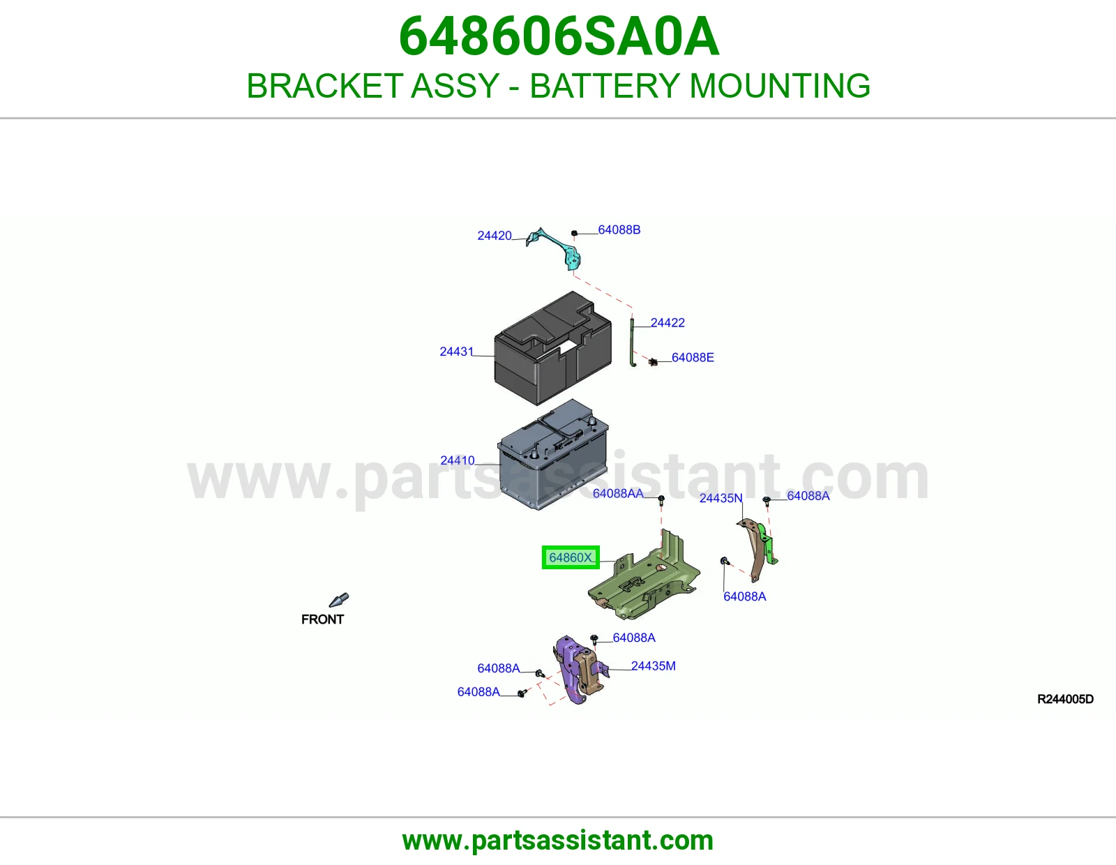 كرسي بطاريه 648606SA0A
