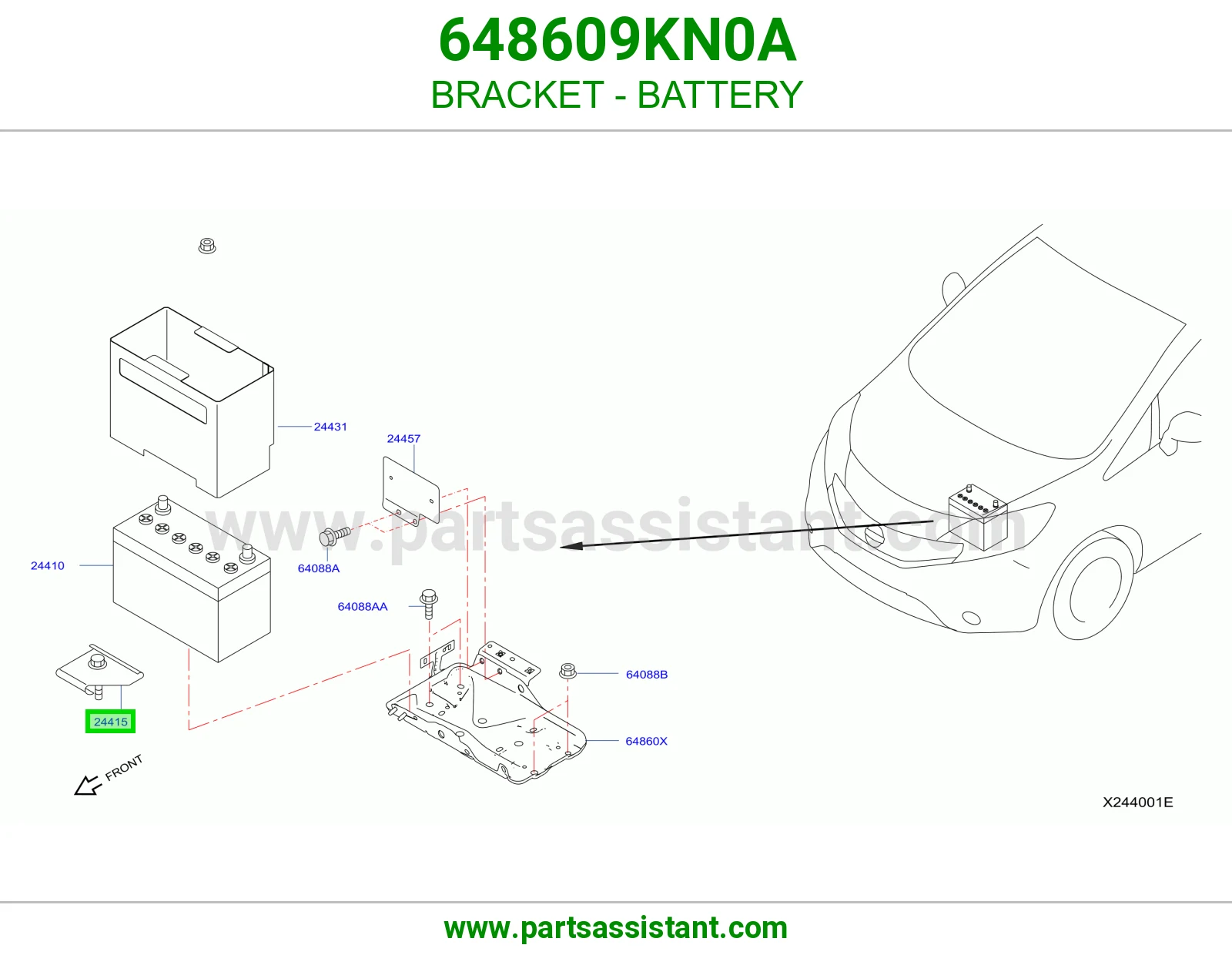 كرسي بطاريه 648609KN0A