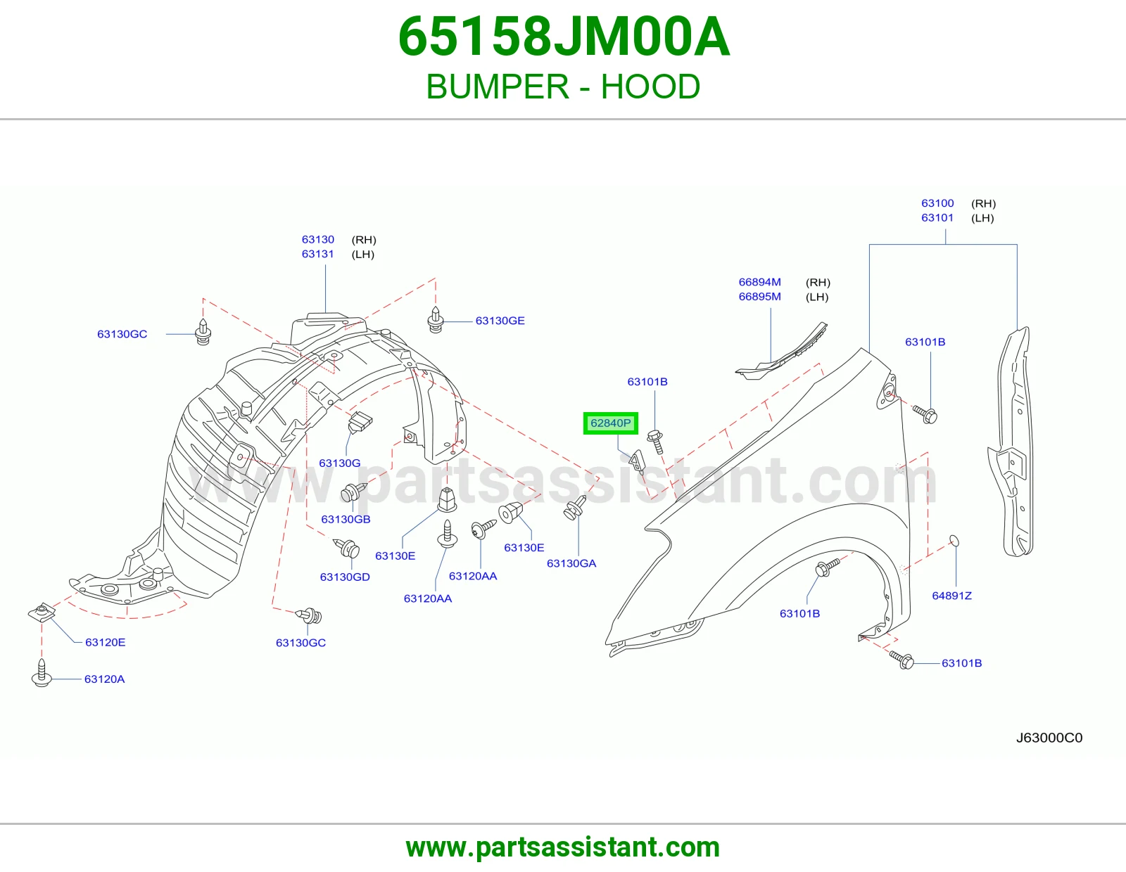 صدادة كبوت 65158JM00A