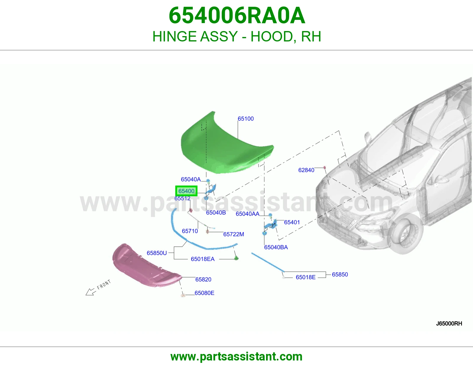 مفصله كبوت يمين 654006RA0A
