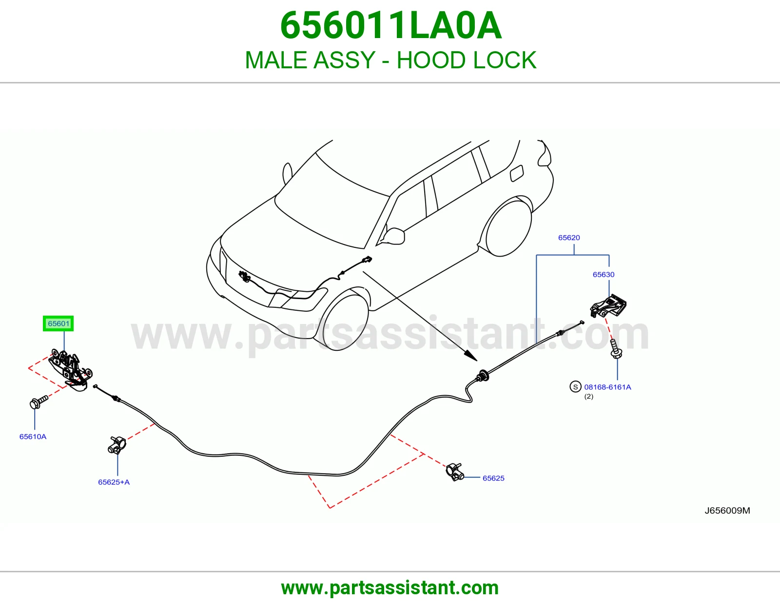 قفل كبوت 656011LA0A