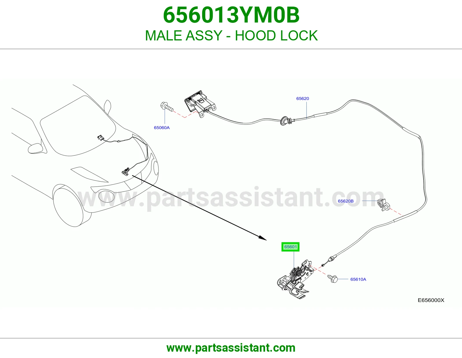 قفل كبوت 656013YM0B