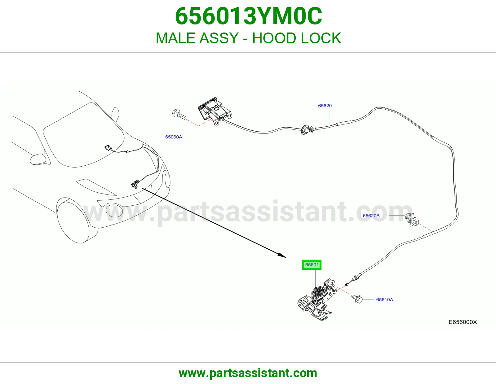 قفل كبوت 656013YM0C