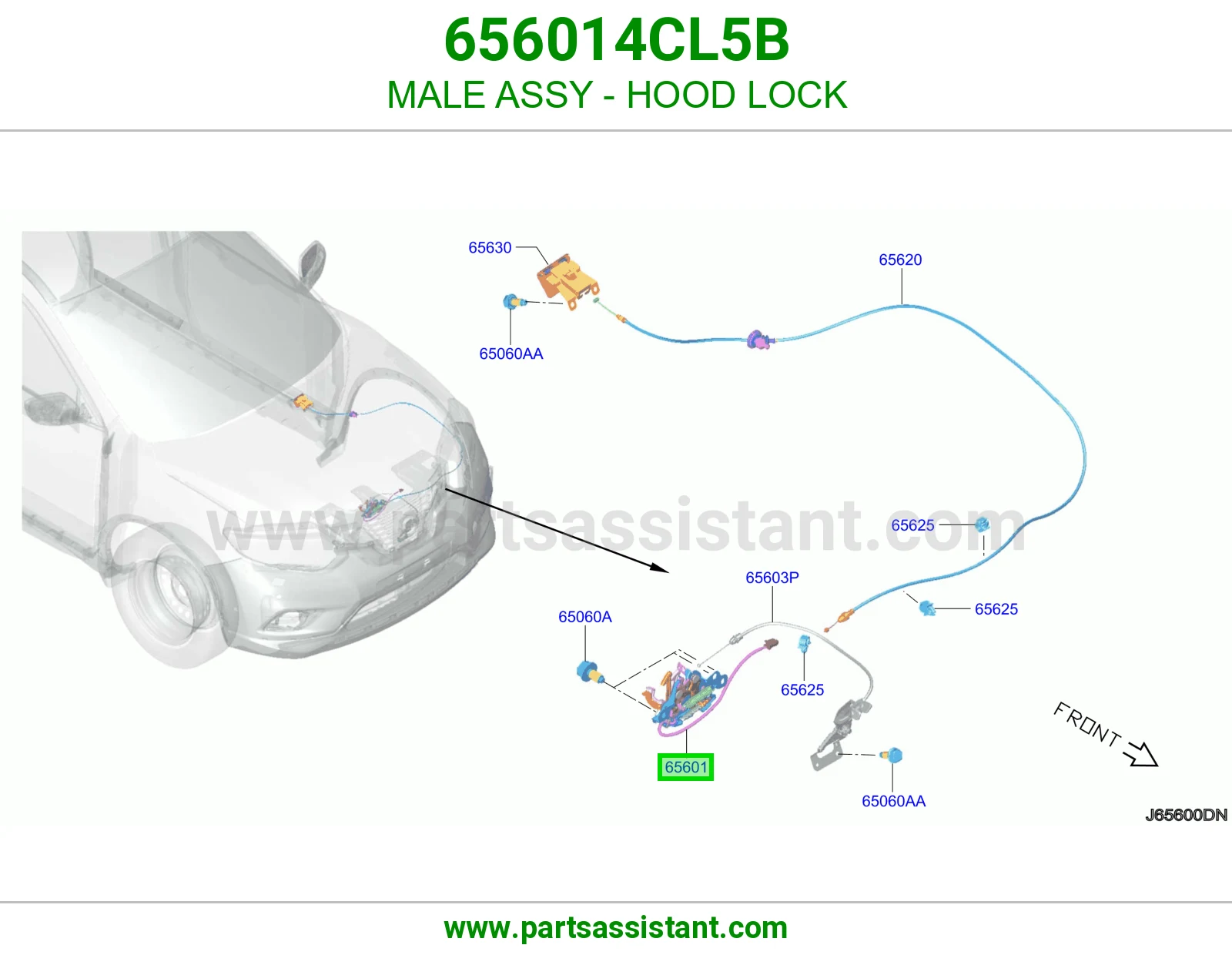 قفل كبوت 656014CL5B