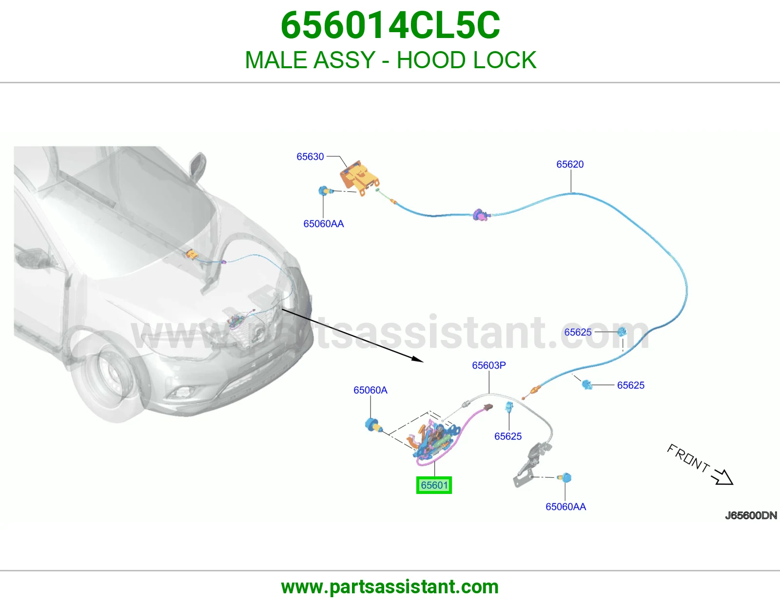 قفل كبوت 656014CL5C
