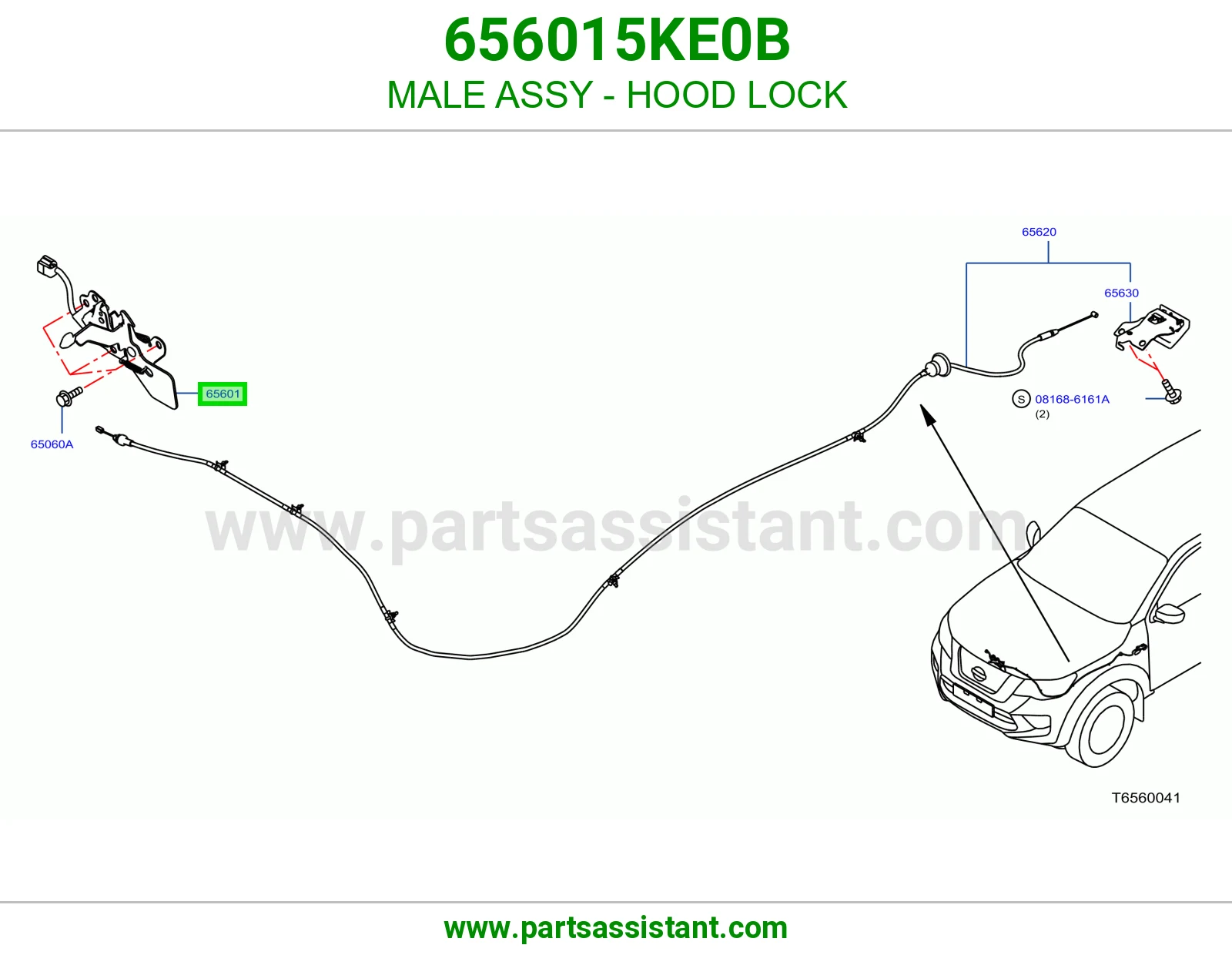 قفل كبوت 656015KE0B