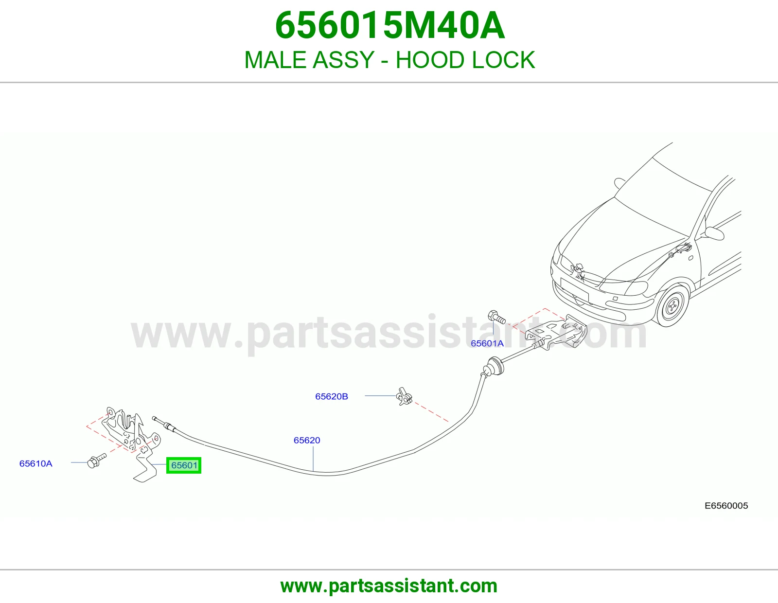 قفل كبوت 656015M40A