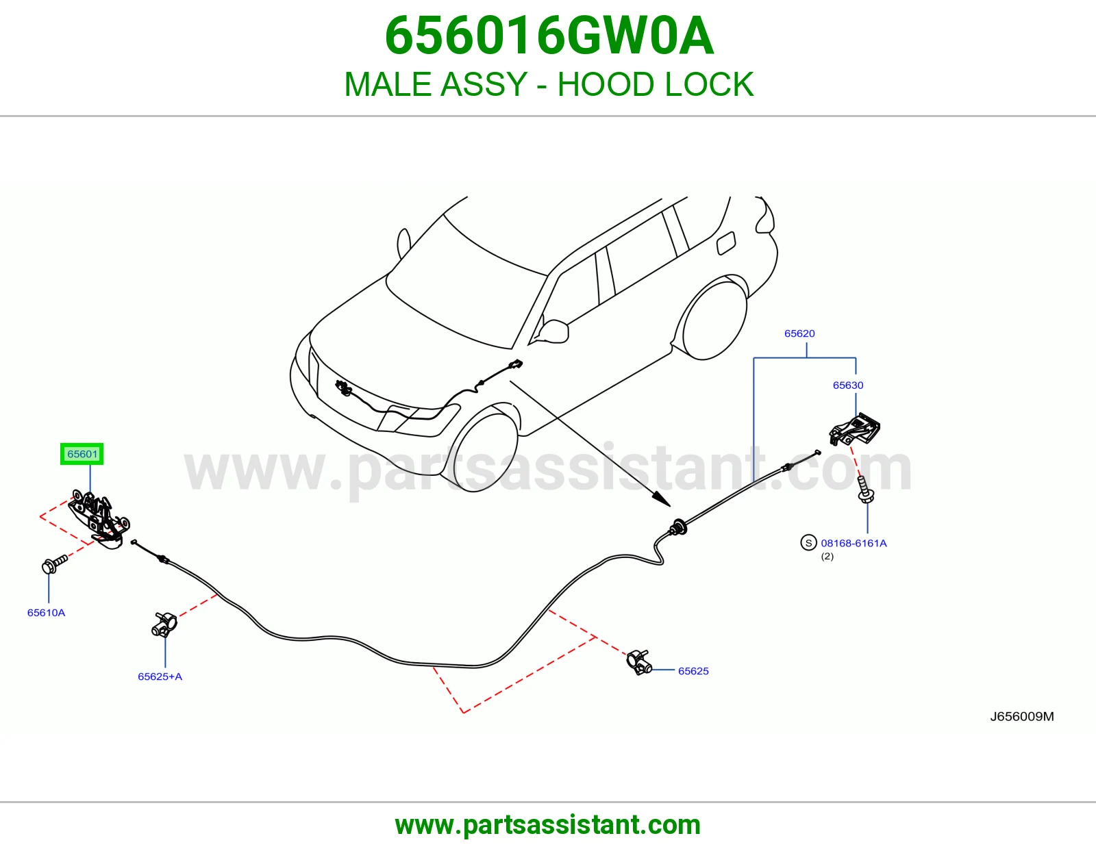 قفل كبوت 656016GW0A