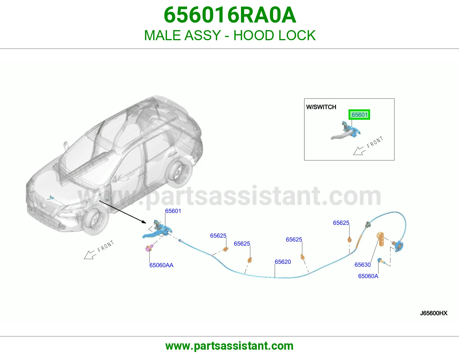 قفل كبوت 656016RA0A