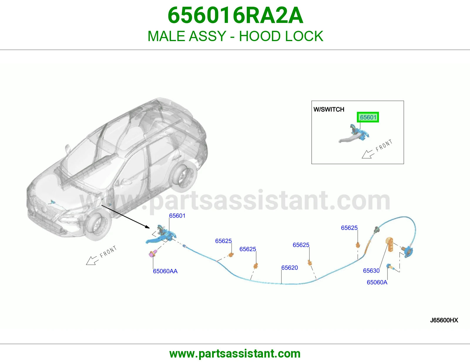 قفل كبوت 656016RA2A