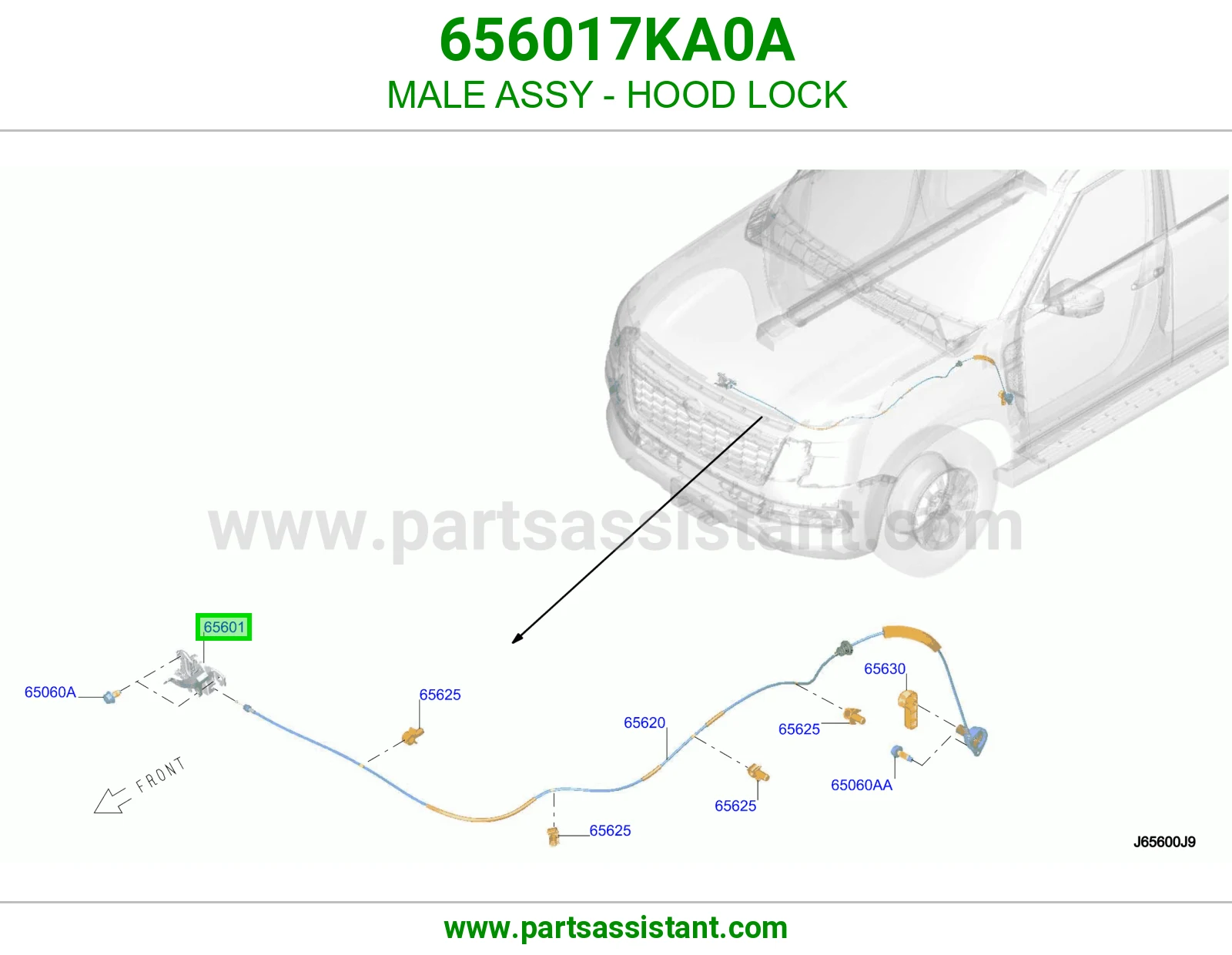 قفل كبوت 656017KA0A