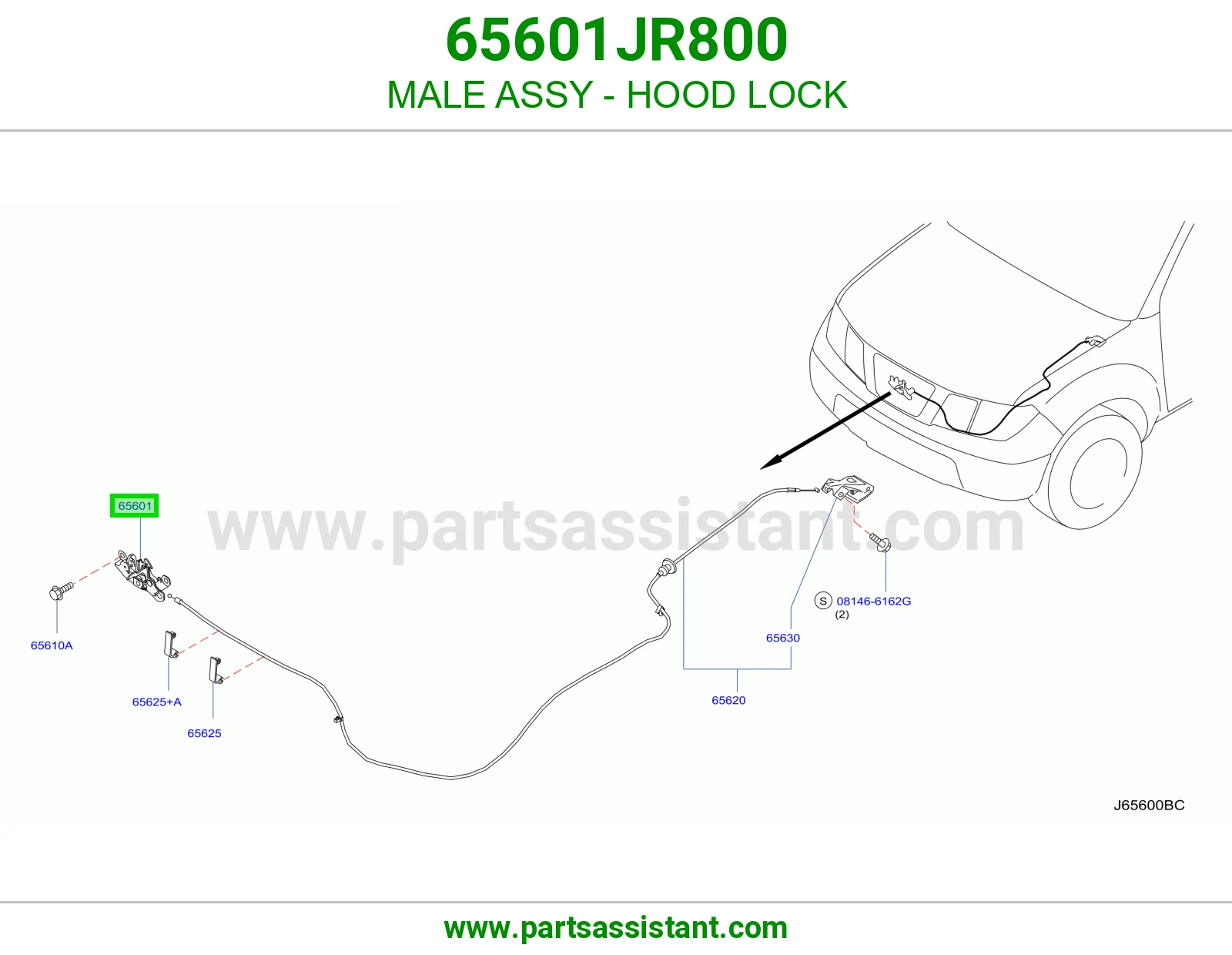 قفل كبوت 65601JR800