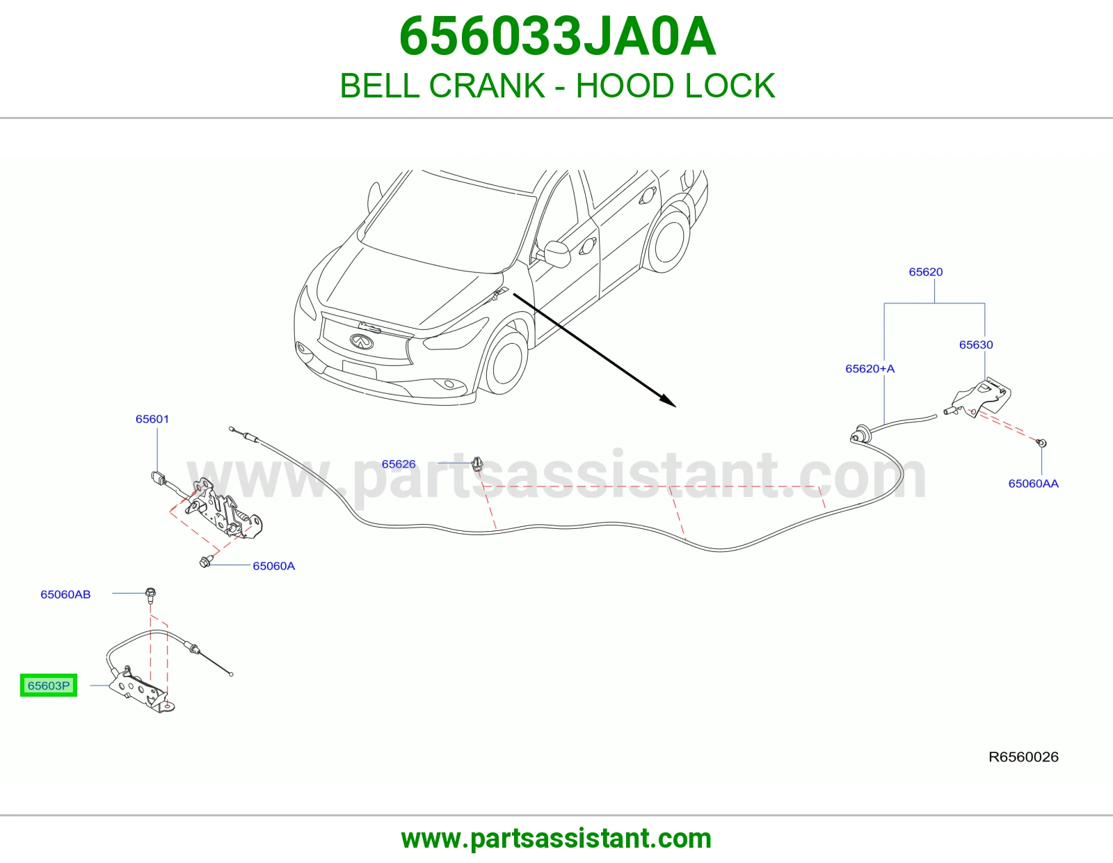 بل كرنك قفل كبوت 656033JA0A