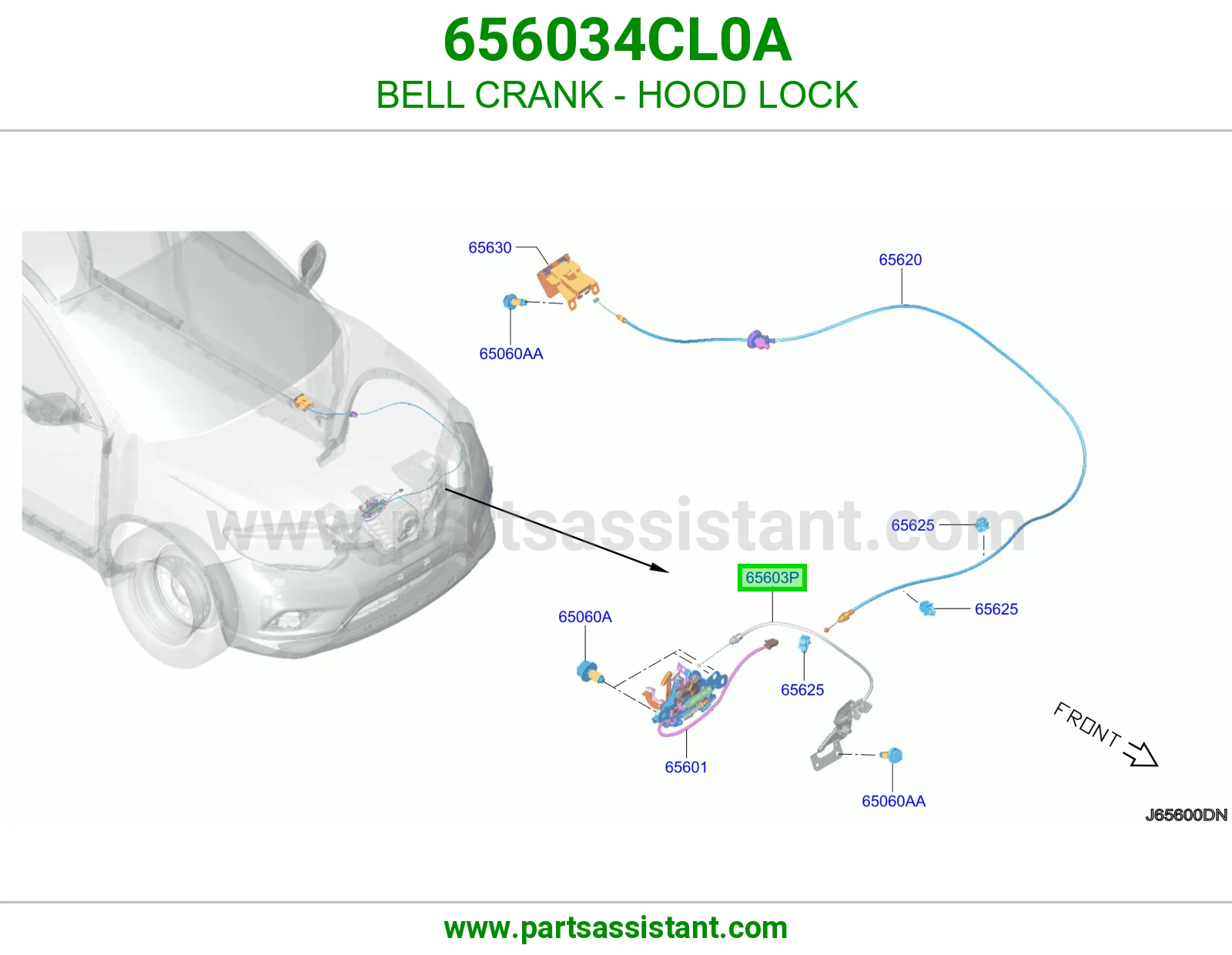 بل كرنك قفل كبوت 656034CL0A