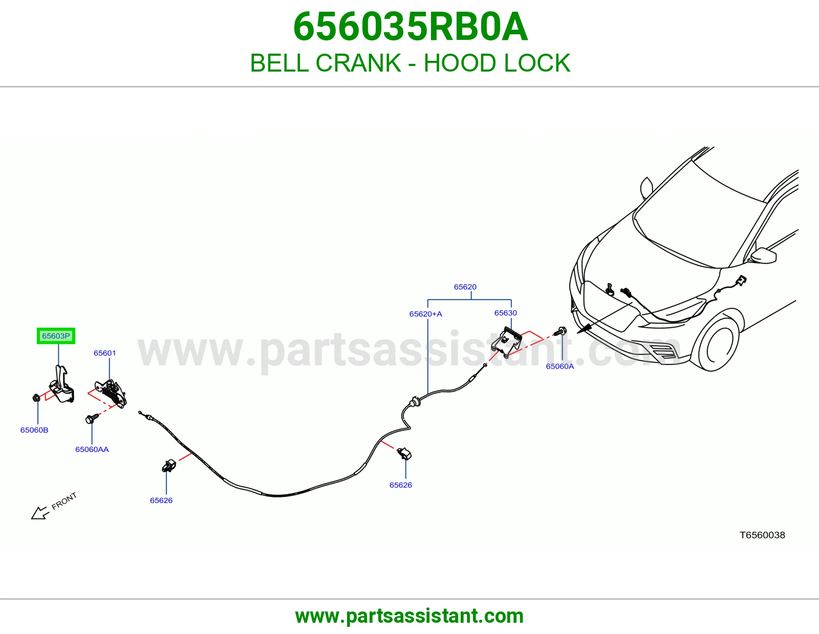 بل كرنك قفل كبوت 656035RB0A