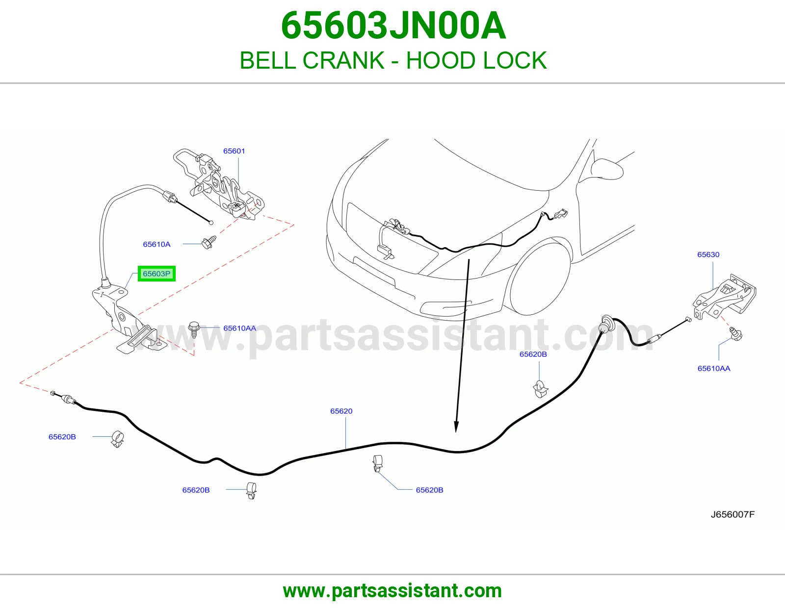 بل كرنك قفل كبوت 65603JN00A