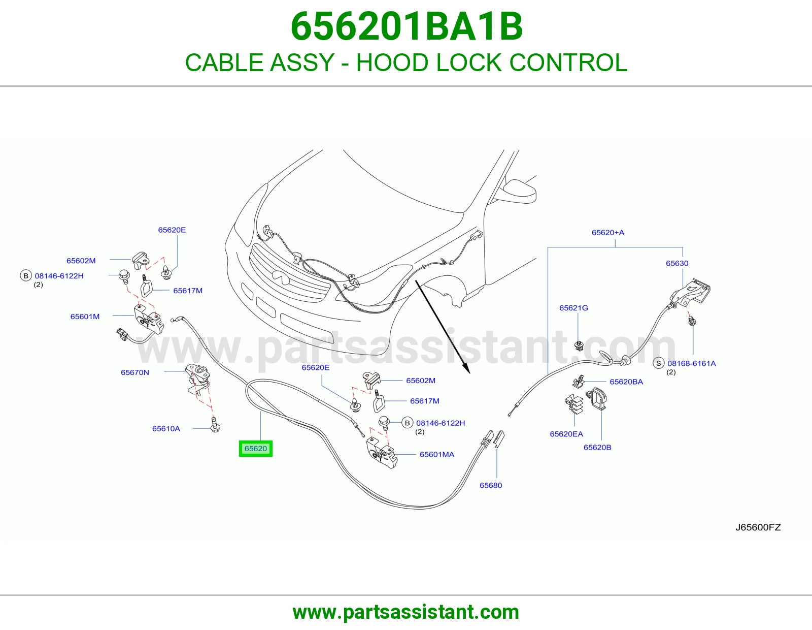 قفل كبوت 656201BA1B