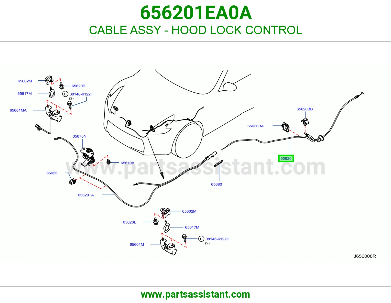 قفل كبوت 656201EA0A