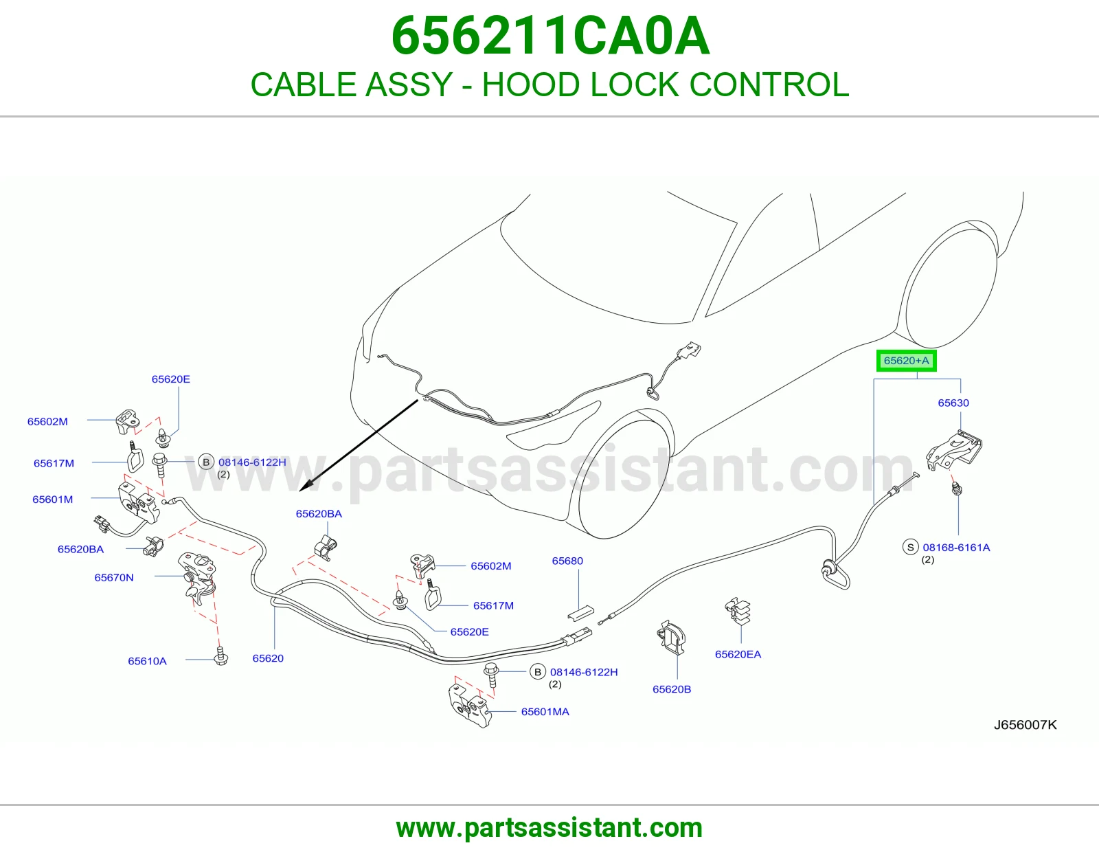 قفل كبوت 656211CA0A