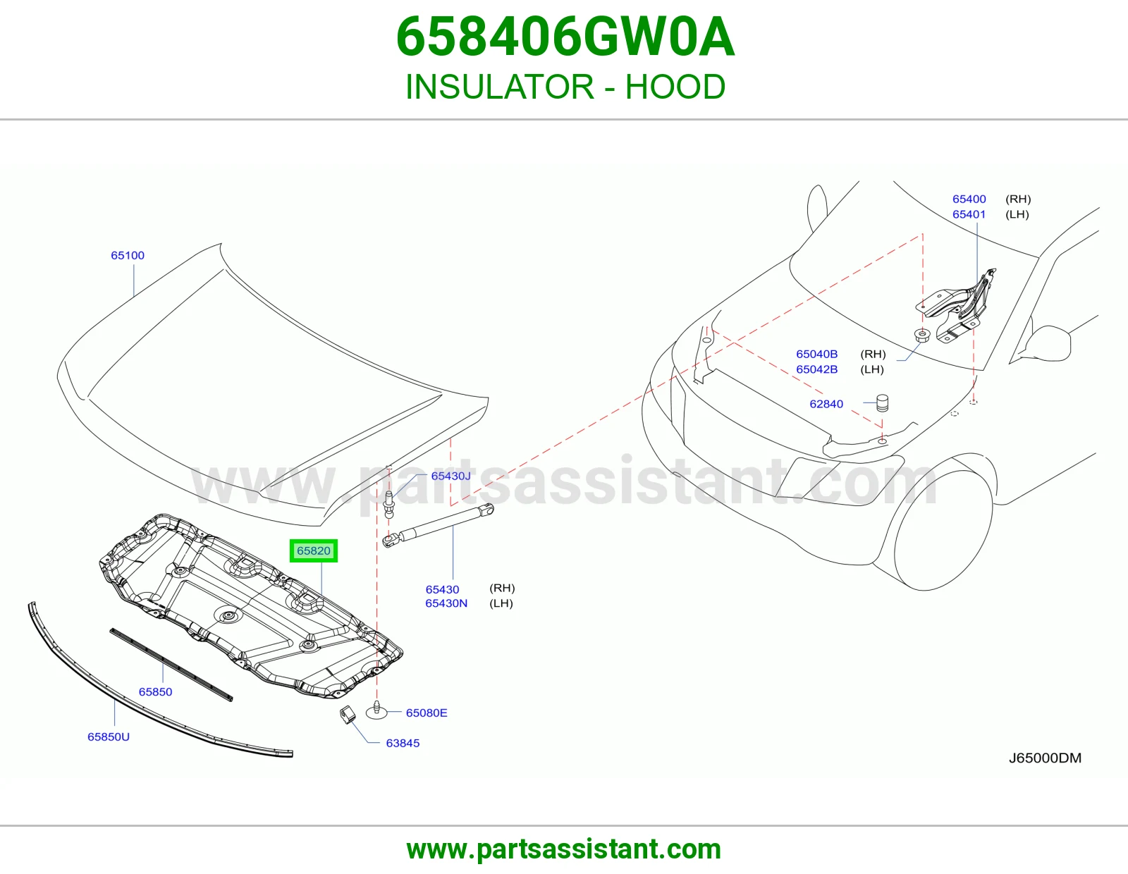 بطانه كبوت 658406GW0A