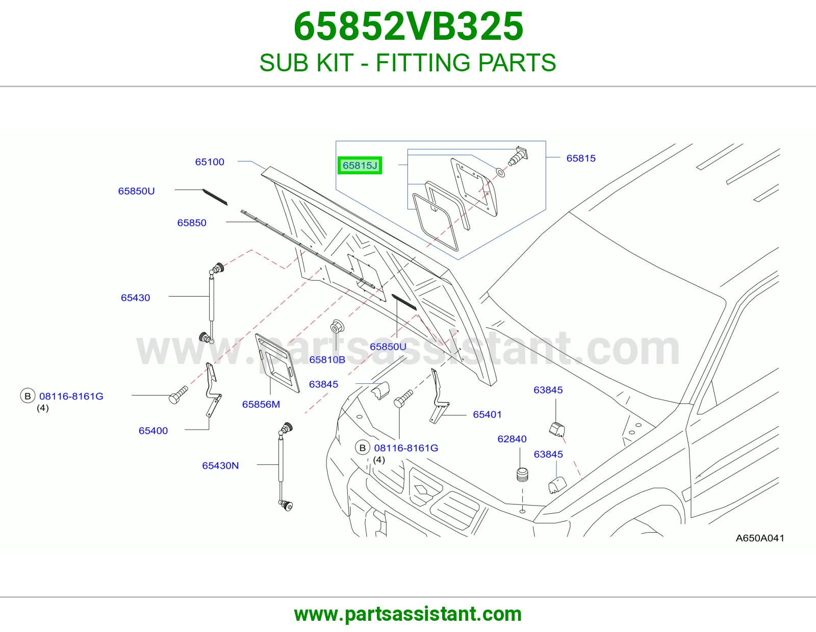 طقم فرعي قطع تركيب 65852VB325