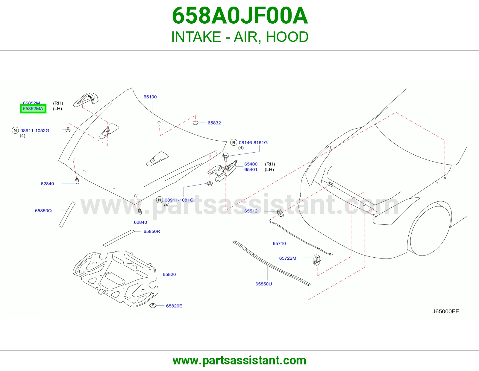 سحب هواء كبوت 658A0JF00A