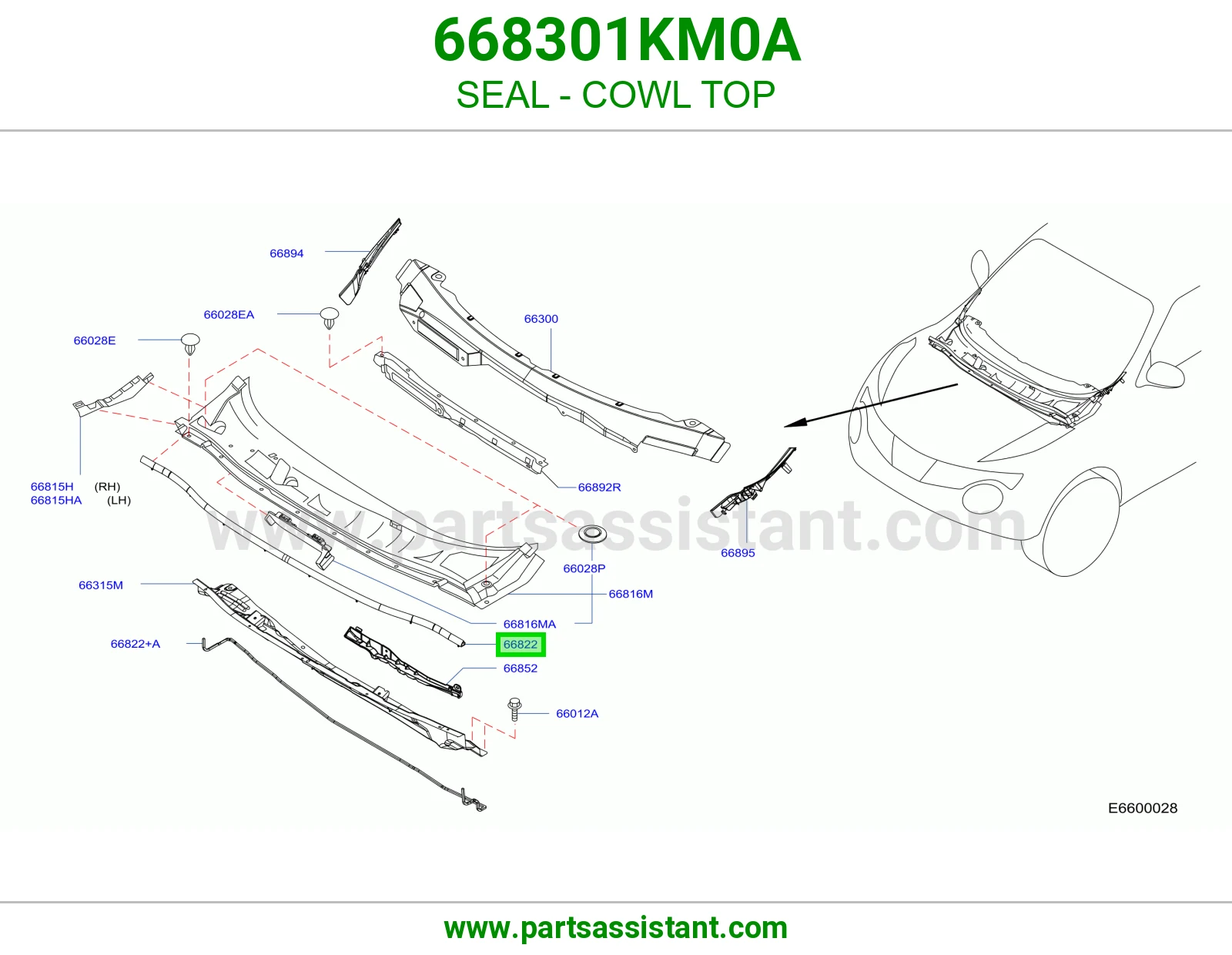 جلدة شبك مساحات 668301KM0A
