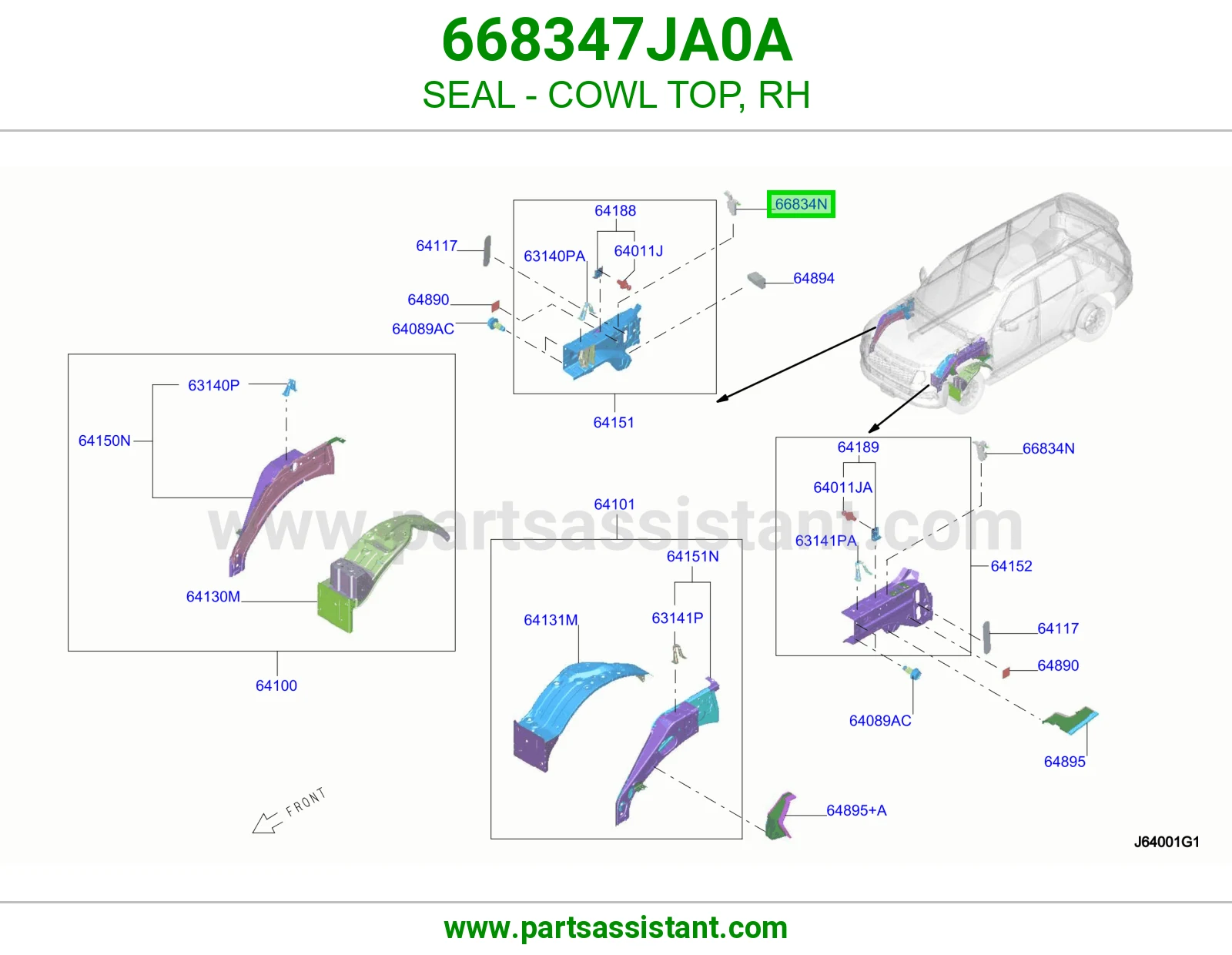 جلدة شبك مساحات يمين 668347JA0A