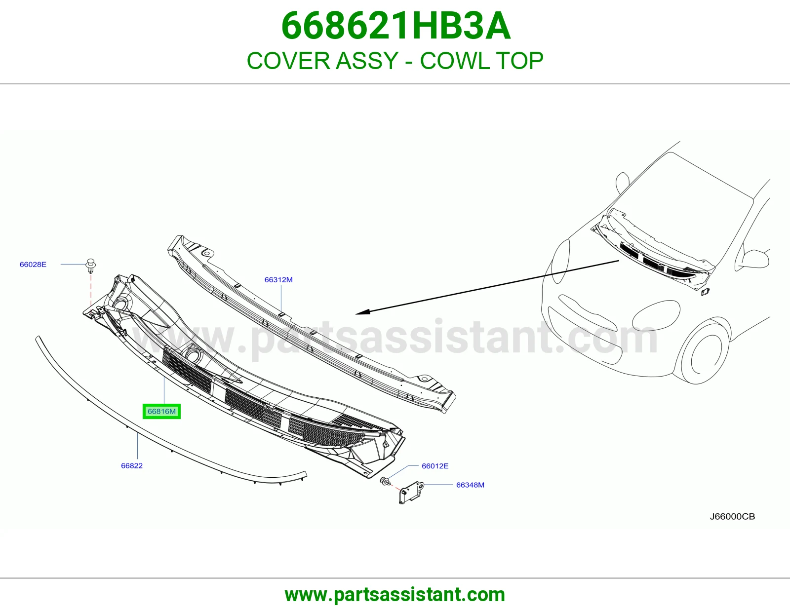 غطاء شبك مساحات كامل 668621HB3A