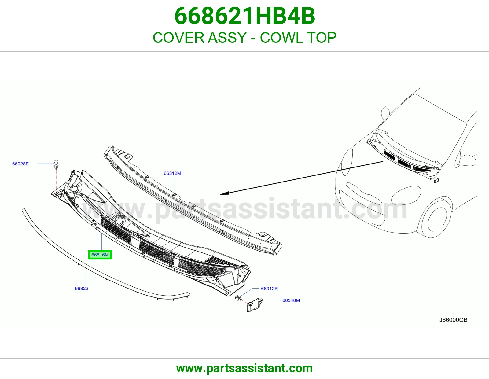 غطاء شبك مساحات كامل 668621HB4B