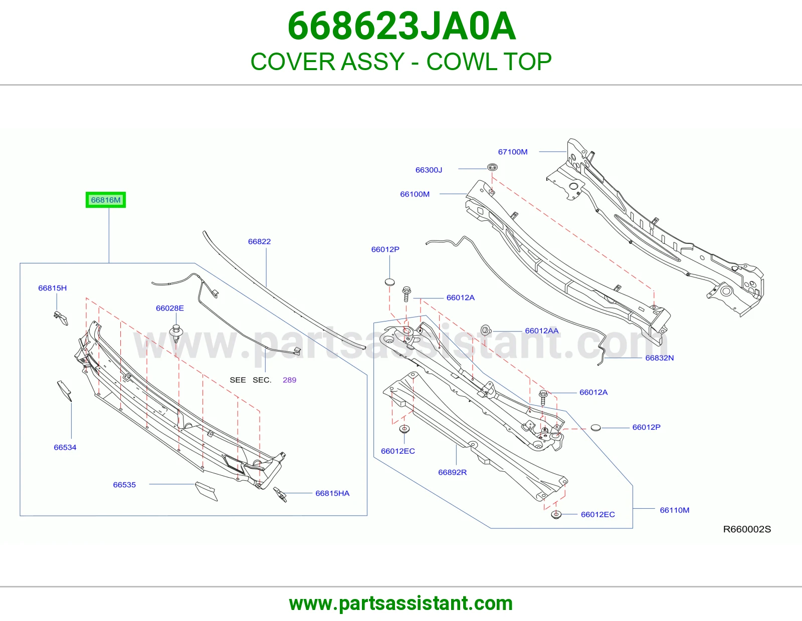 غطاء شبك مساحات كامل 668623JA0A