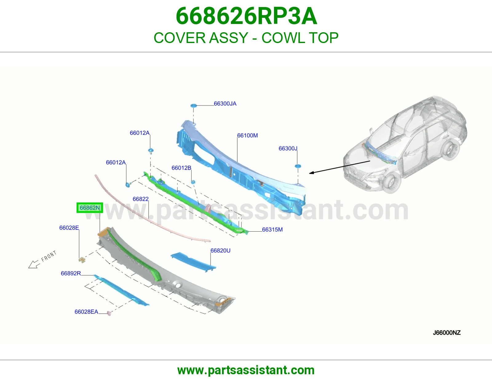 غطاء شبك مساحات كامل 668626RP3A