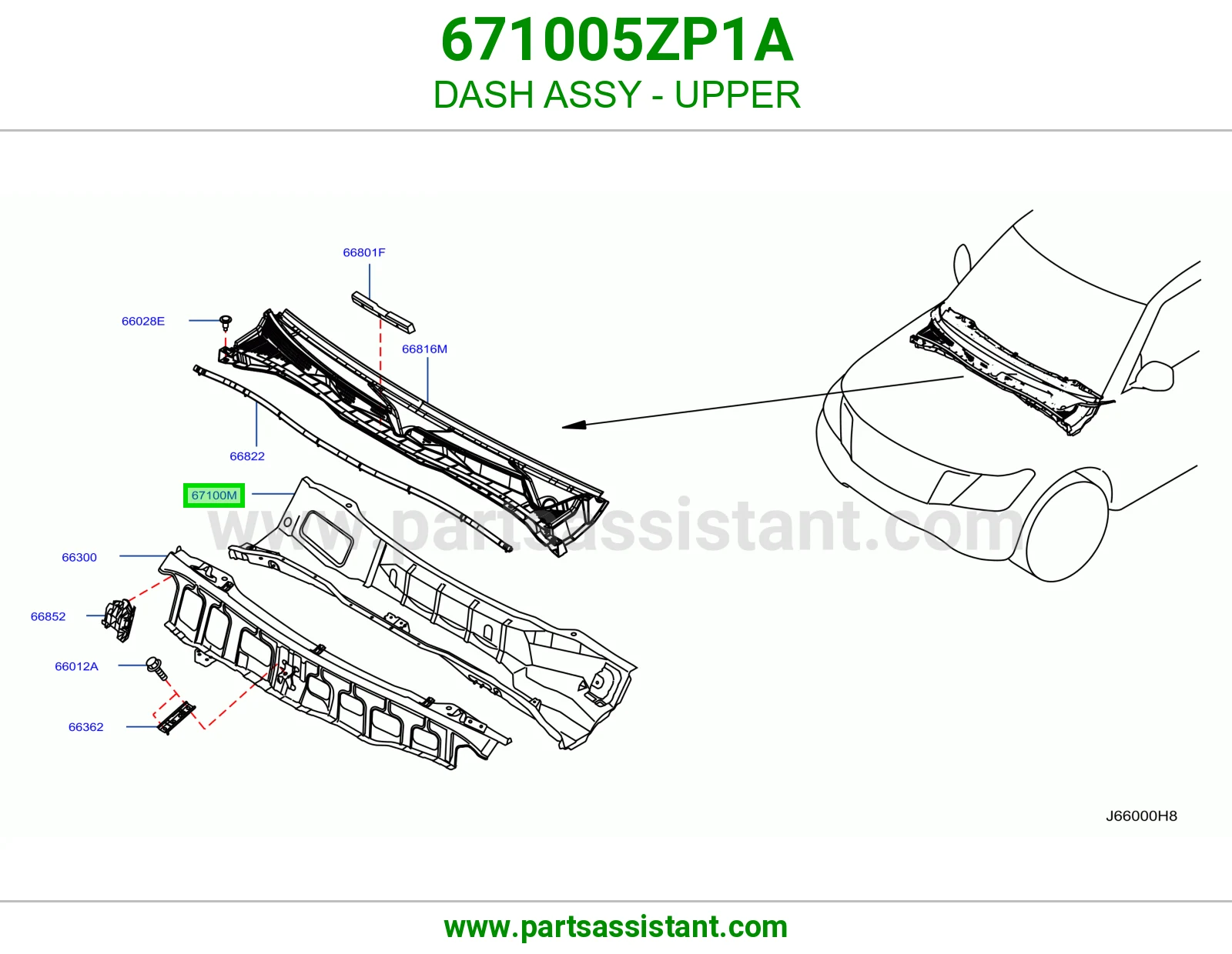 طبلون فوق كامل 671005ZP1A