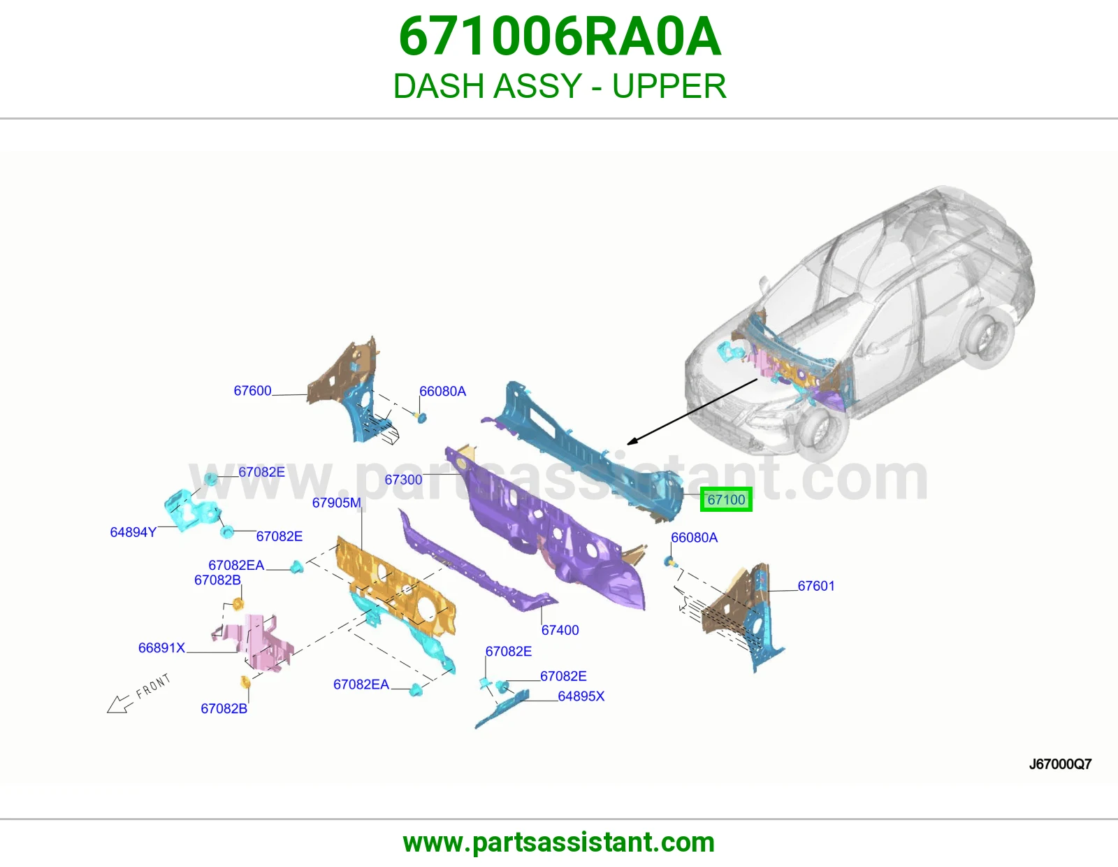 طبلون فوق كامل 671006RA0A