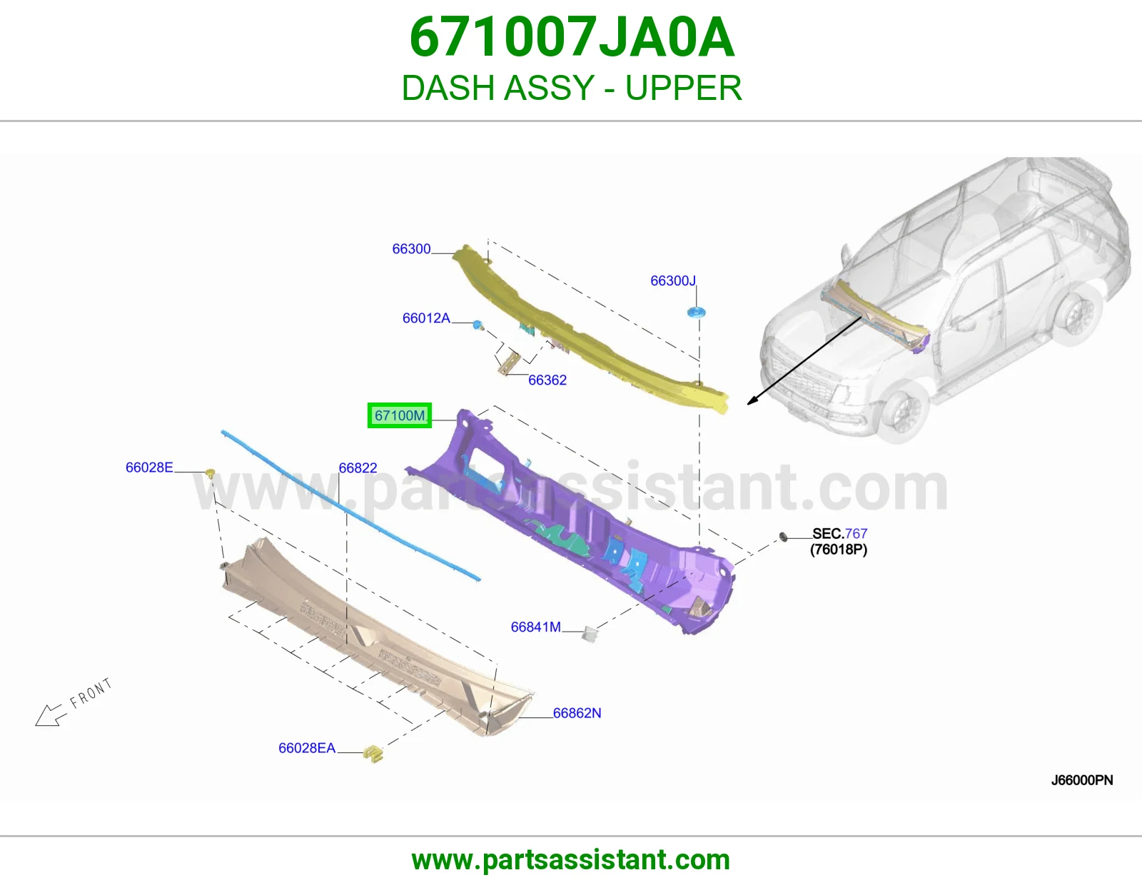 طبلون فوق كامل 671007JA0A