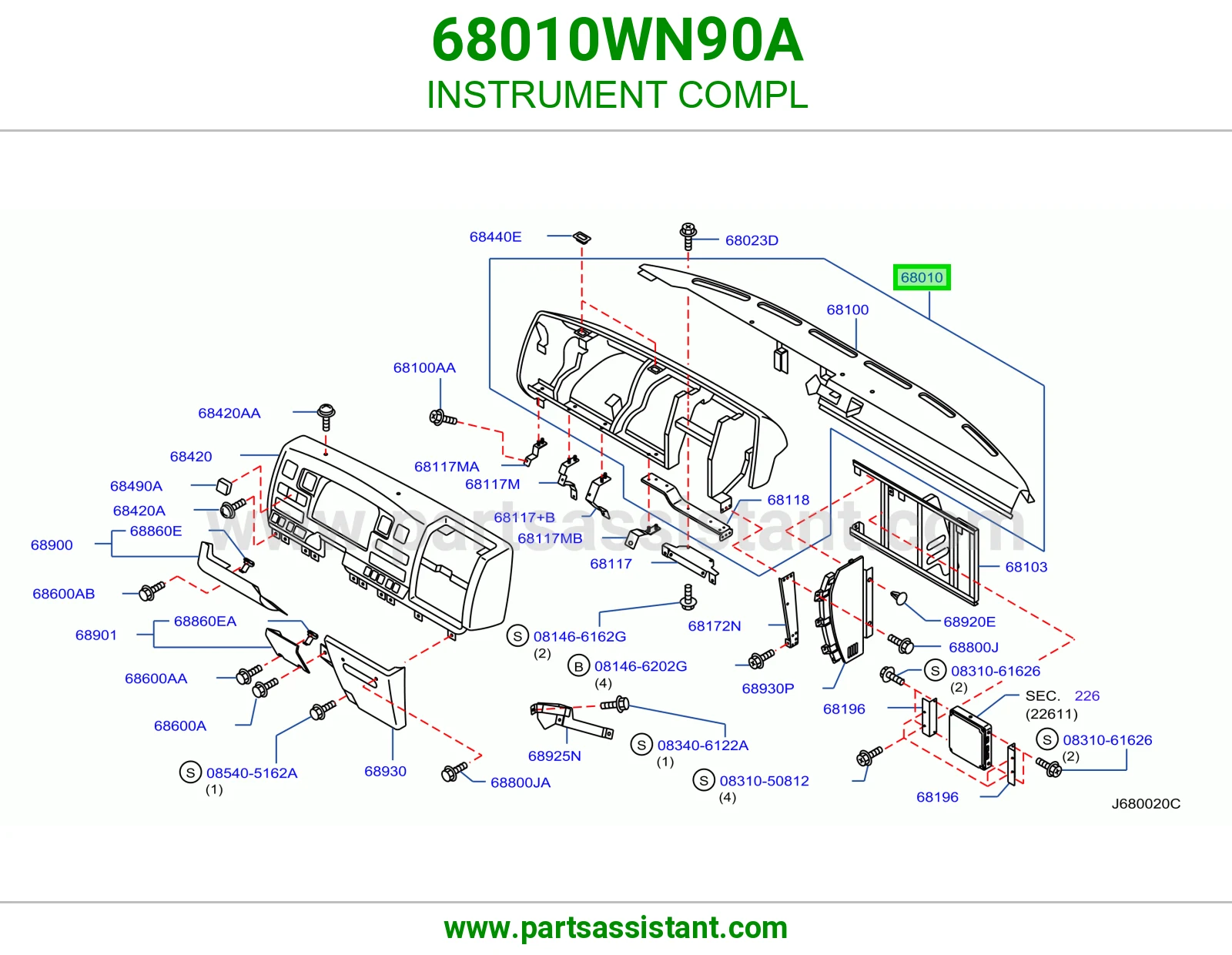 طبلون كامل 68010WN90A